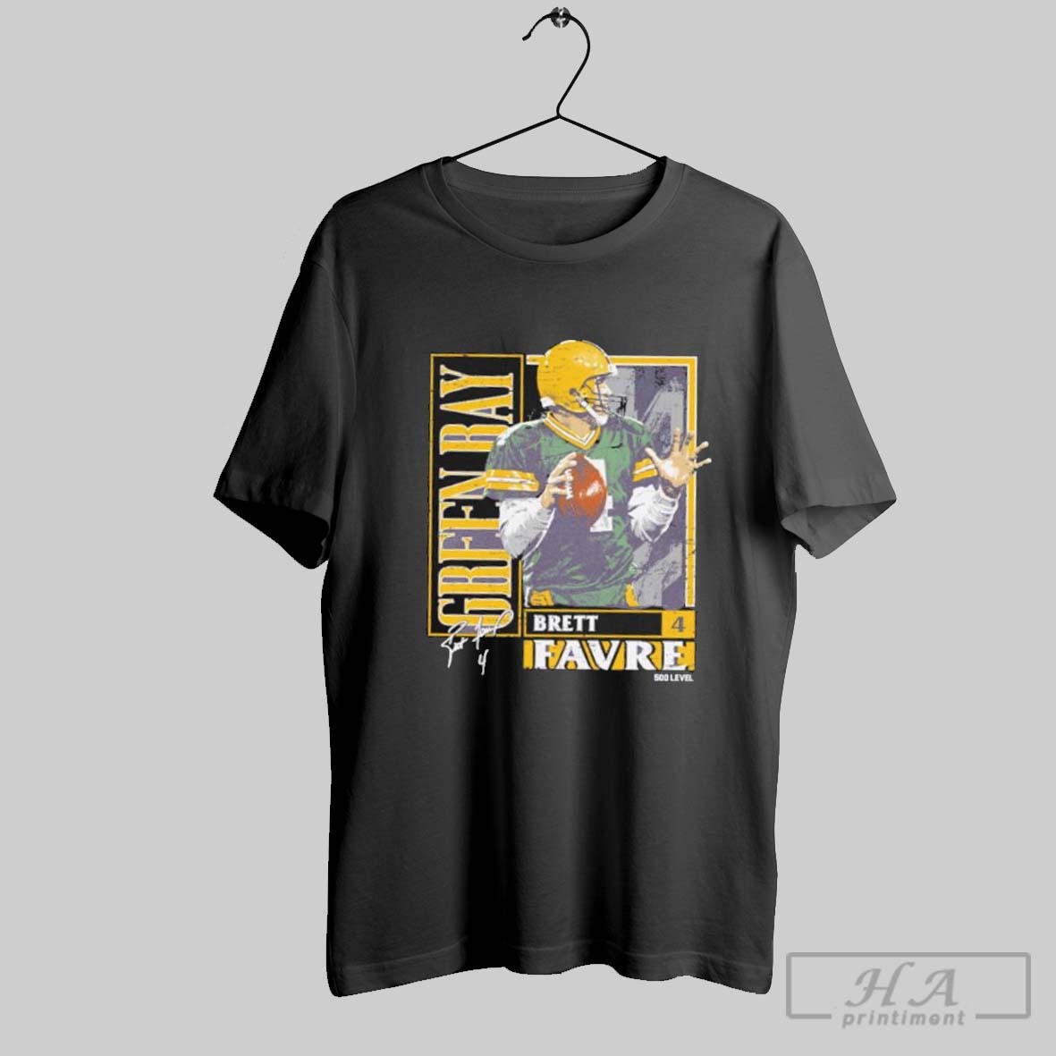 Brett Favre Green Bay Packers Card Style Signature Shirt