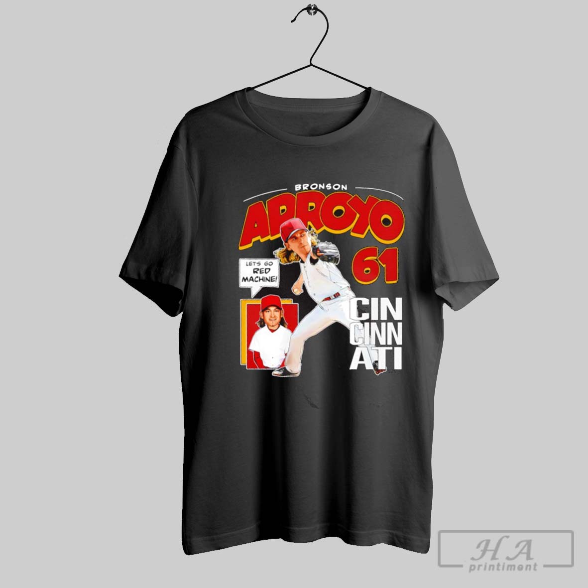 Bronson Arroyo Lets Go Red Machine Cincinnati Reds Baseball Diamond Shirt