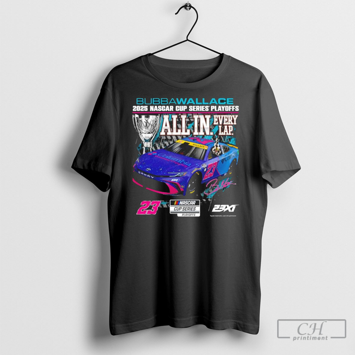 Bubba Wallace 23xi Racing 2025 Nascar Cup Series Playoffs Columbia Shirt