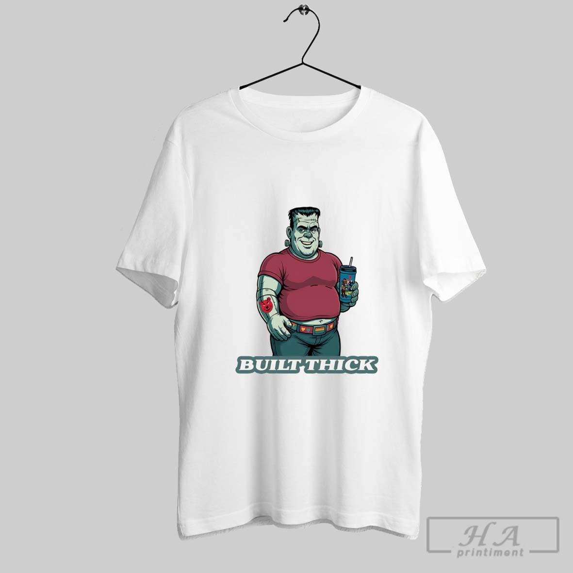 Built Thick Frankenstein Shirt Hoodie Sweater Longsleeve And V Neck T Shirt