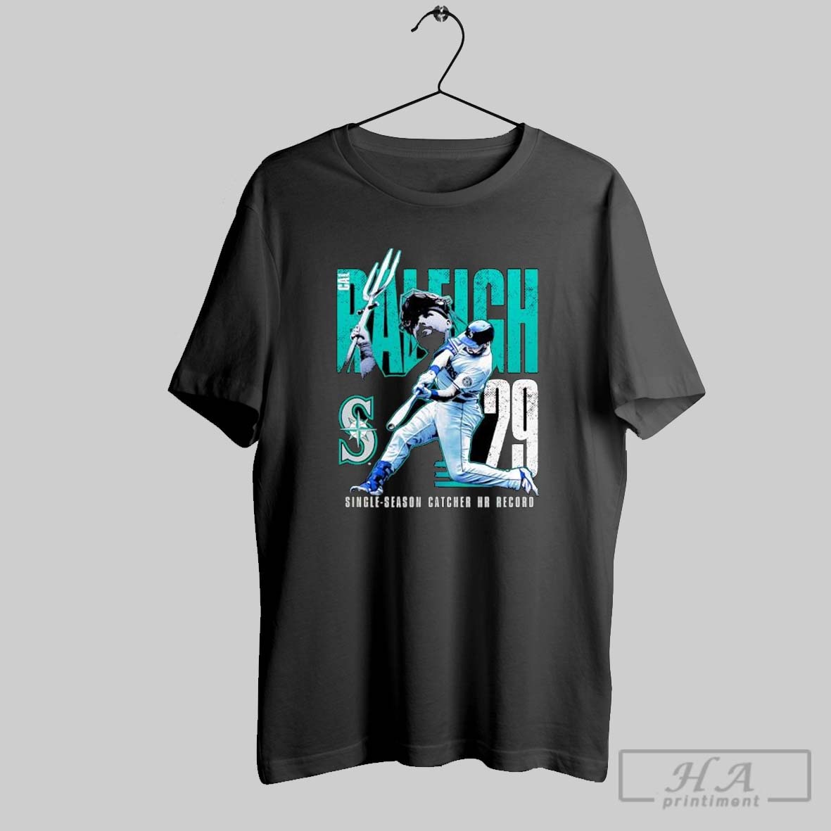 Cal Raleigh Seattle Mariners Single Season Catcher Hr Record Shirt Hoodie Sweater Longsleeve And V Neck T Shirt