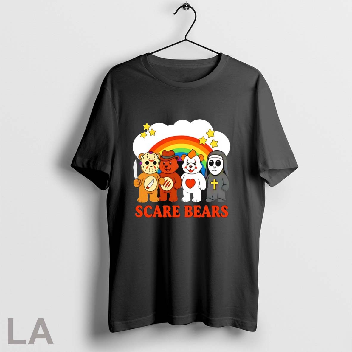 Care Bear X Scare Bear Horror Characters Halloween Shirt