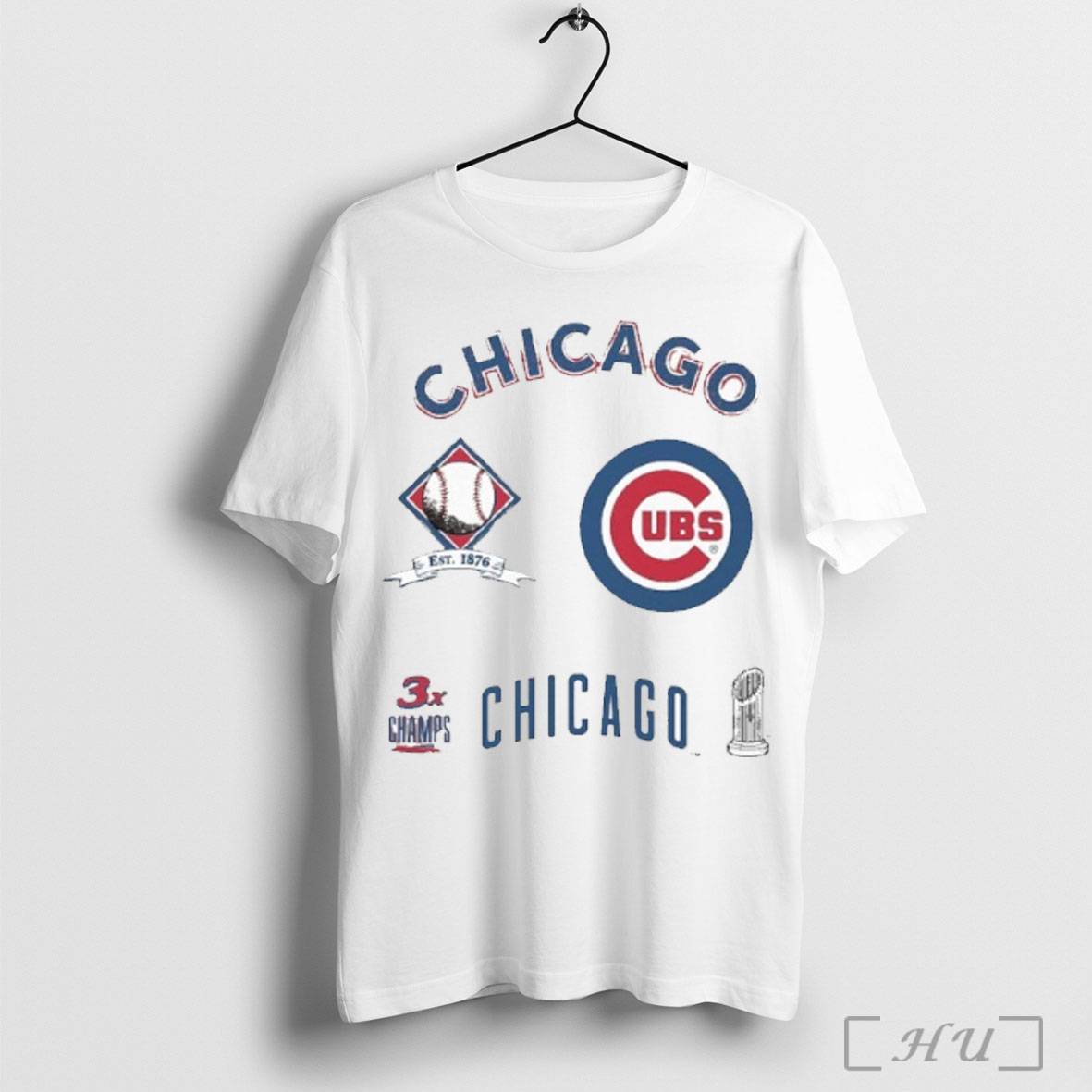 Chicago Cubs Defined 3x Champions T Shirt Sweatshirt