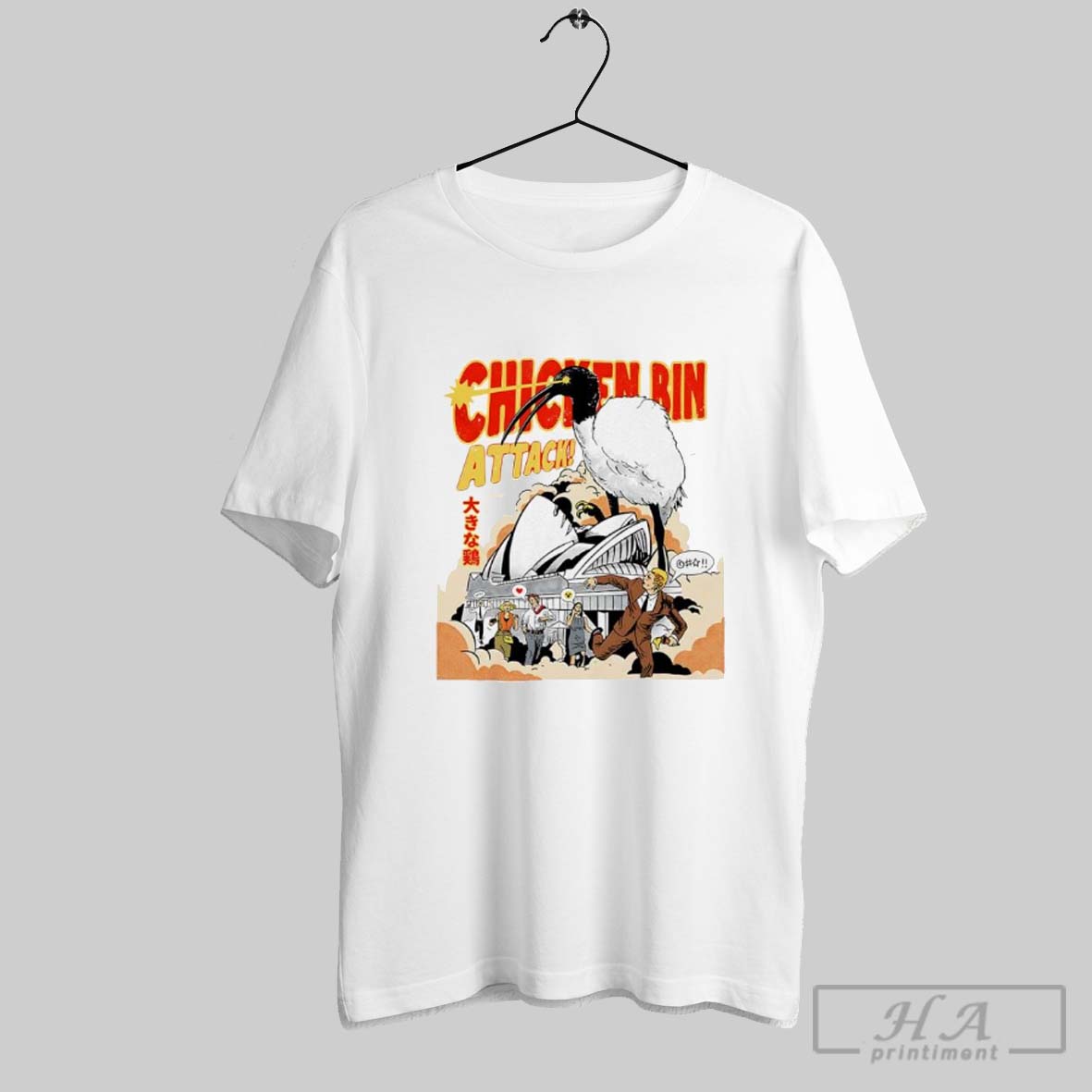 Chicken Bin Attack Opera Sydney Comic Shirt