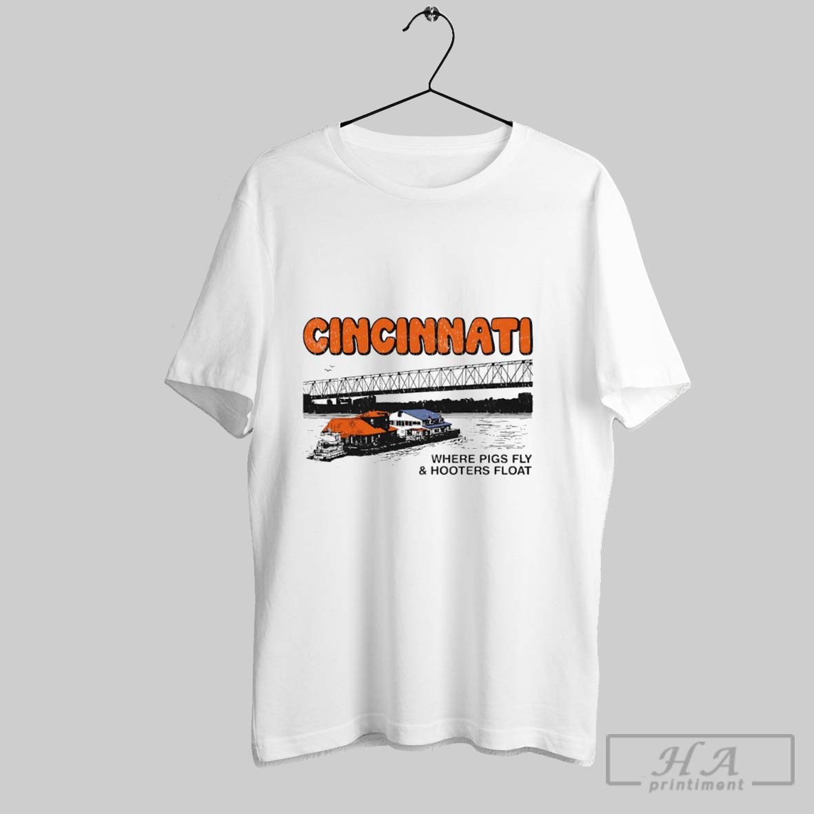 Cincinnati Where Pigs Fly And Hooters Float Shirt
