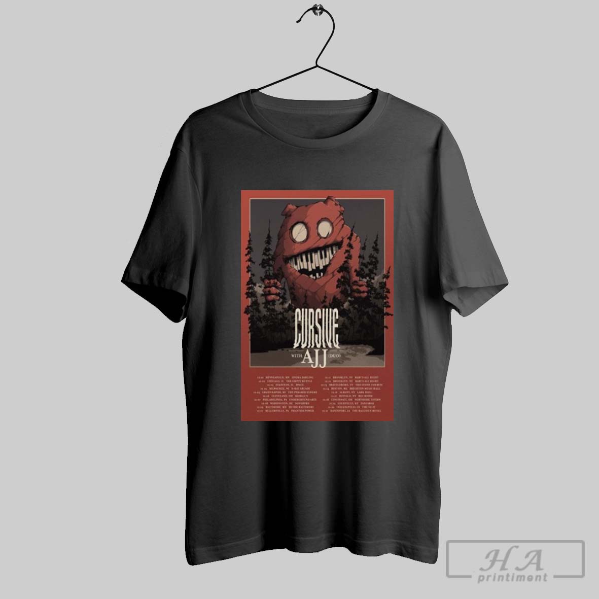 Cursive Ajj December Shows 2025 Tour Dates T Shirts