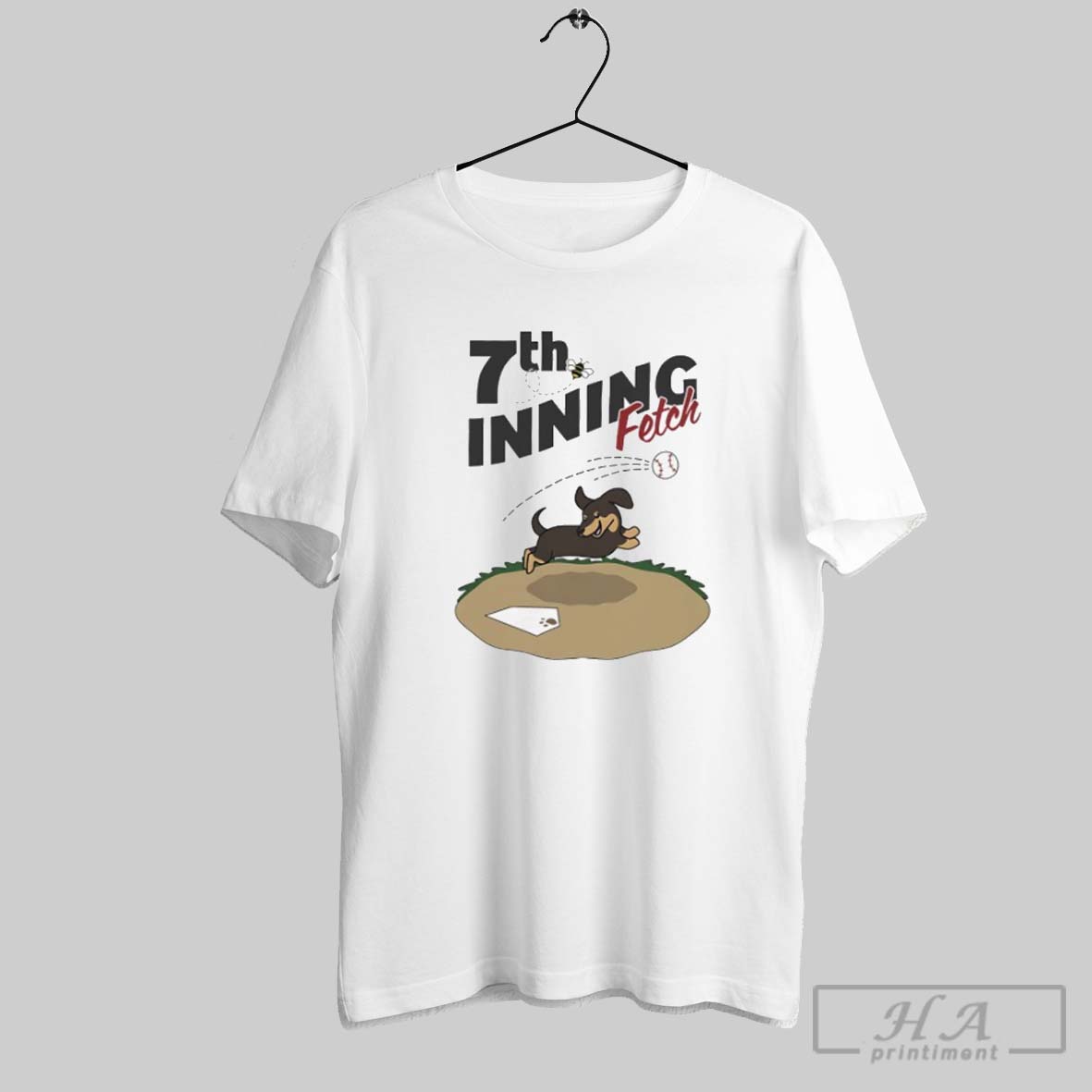 Dachshund 7th Inning Fetch Baseball T Shirts