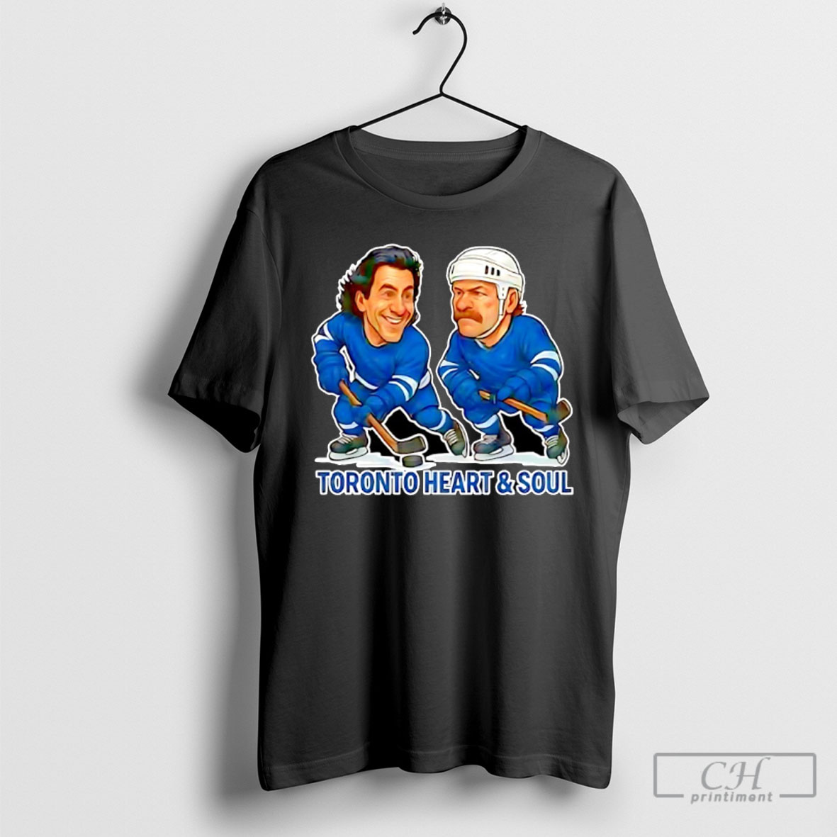 Doug Gilmour And Wendel Clark Toronto Heart Soul Hockey Caricatures Tee Shirt Sweatshirt
