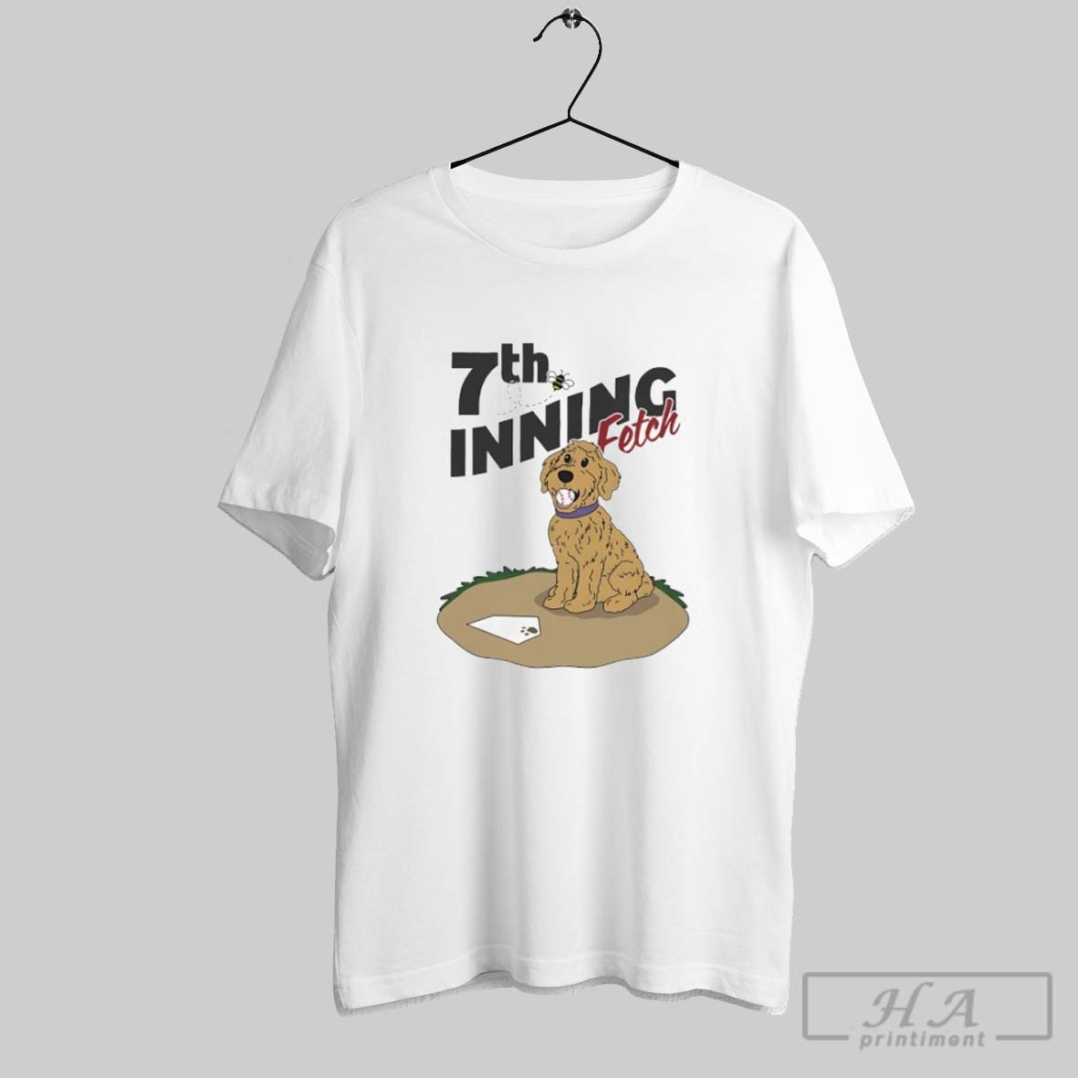 Golden Doodle 7th Inning Fetch Baseball T Shirts