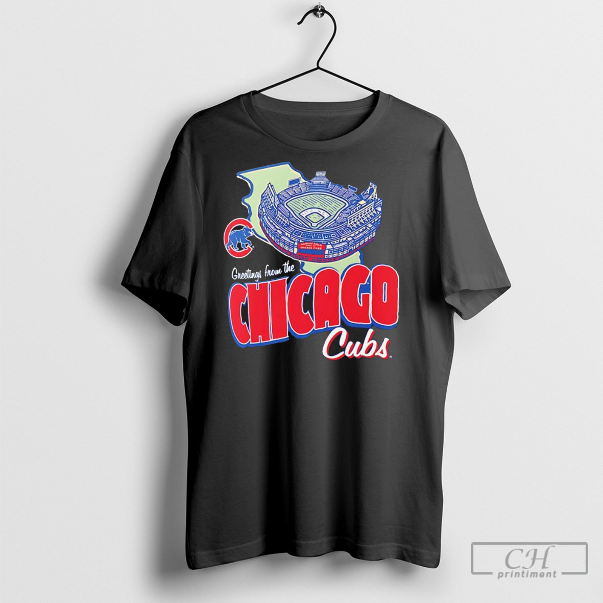 Greetings From The Chicago Cubs Royal Sadium Graphic Shirts Hoodie