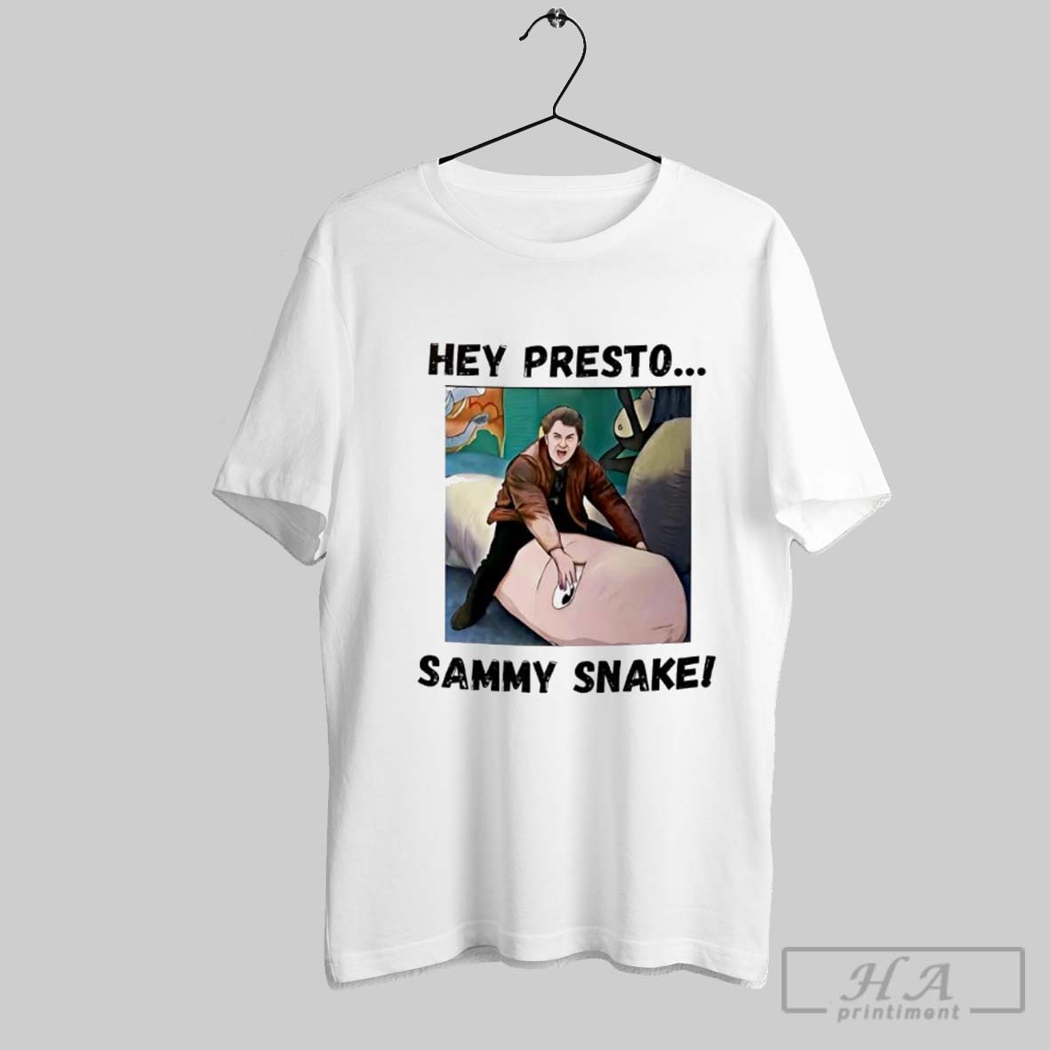 Hey Presto Sammy Snake Peter Kay Phoenix Nights Brian Potter Funny Shirt