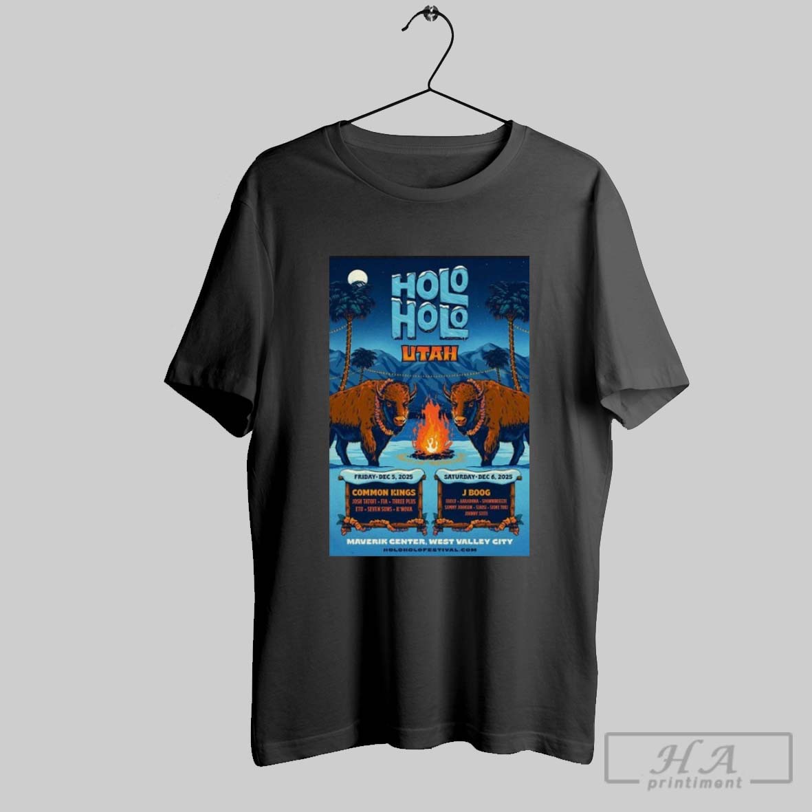 Holo Holo Music Festival 2025 Utah Maverik Center West Valley City Buffalo Bison T Shirts
