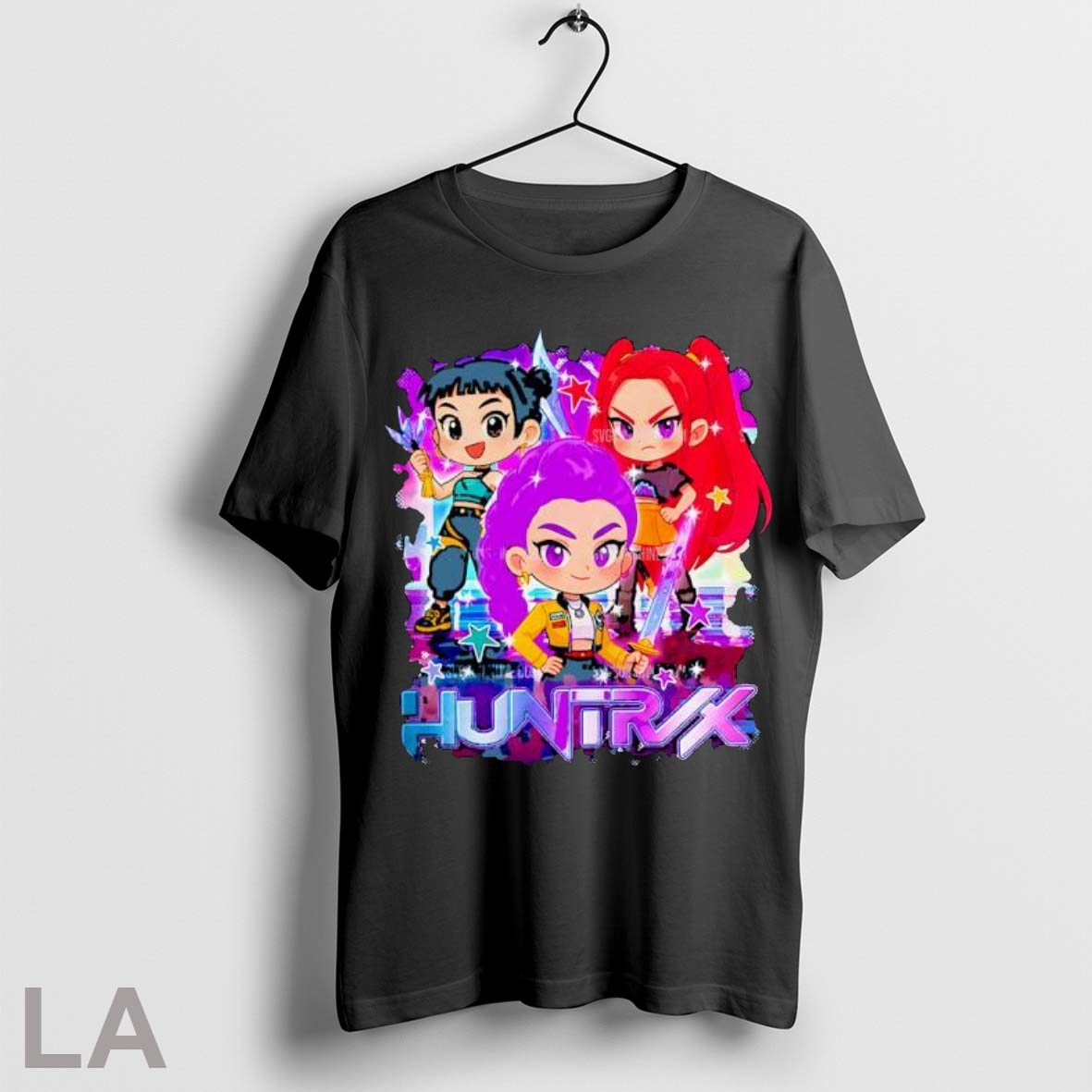 Huntrix Anime Chibi Rumi Mira Zoey Kpop Demon Hunters Digital Art Shirt