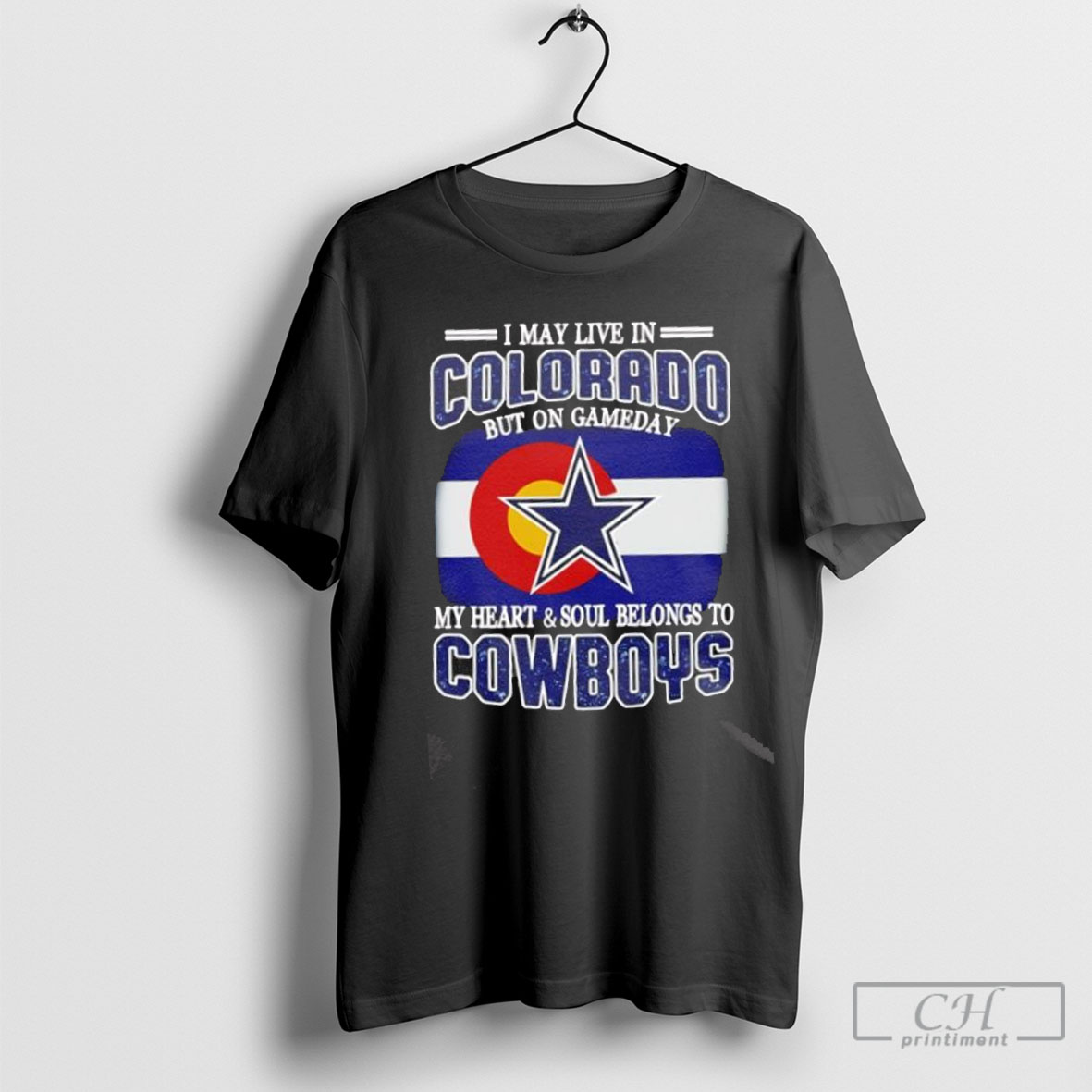 I Live In Colorado And On Gameday My Heart And Soul Belongs To Dallas Cowboys Shirt