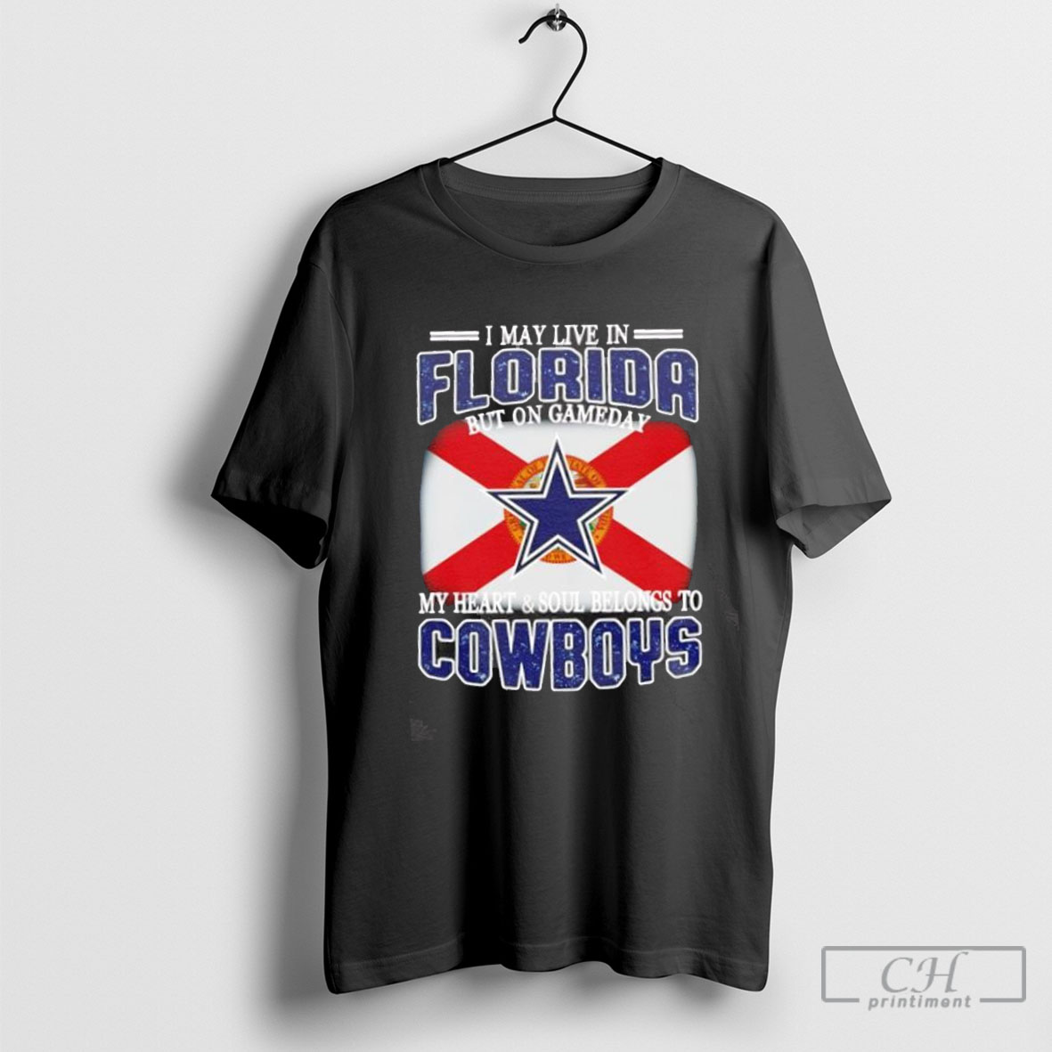 I Live In Florida And On Gameday My Heart And Soul Belongs To Dallas Cowboys Shirt