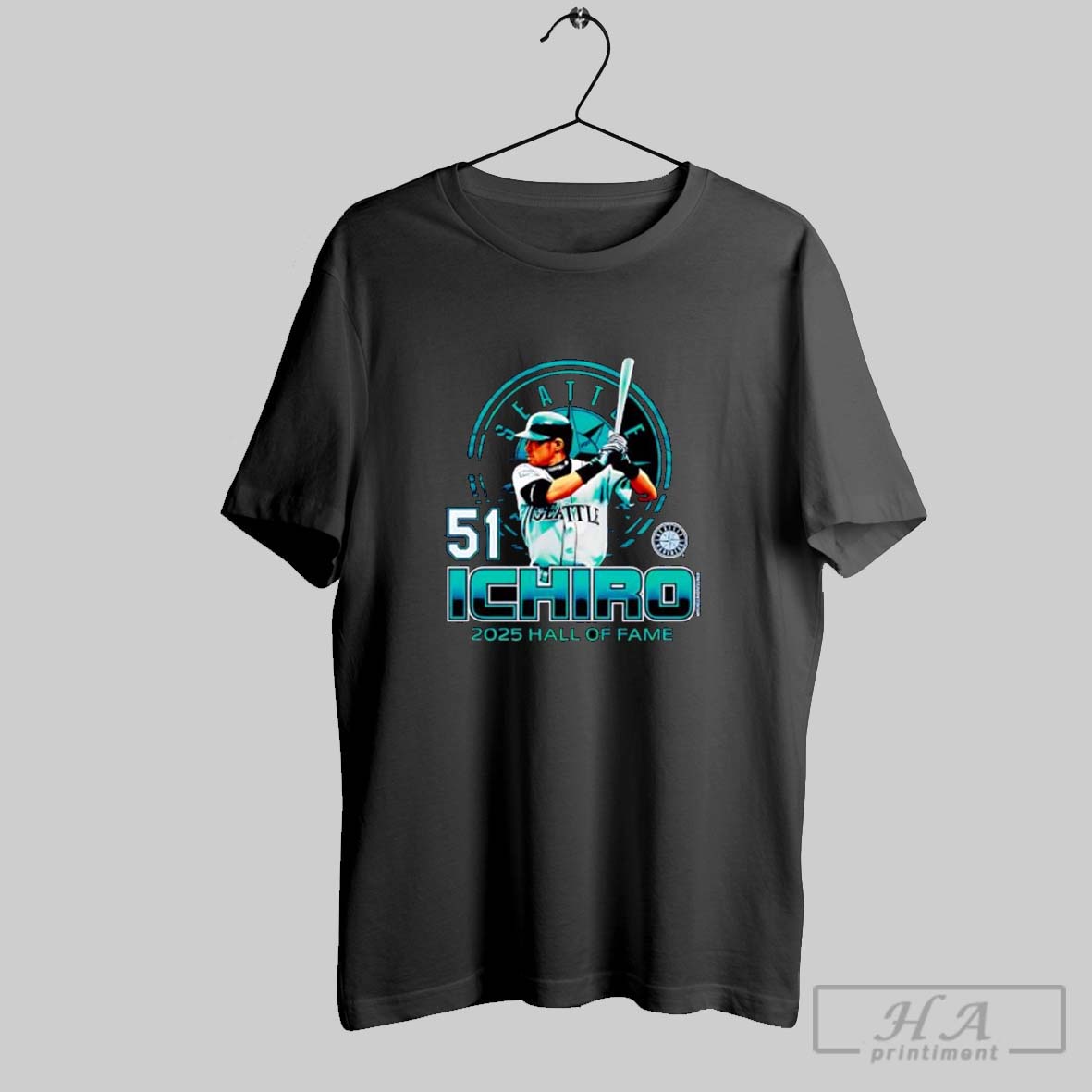Ichiro Suzuki 51 Seattle Mariners Hall Of Fame Shirt