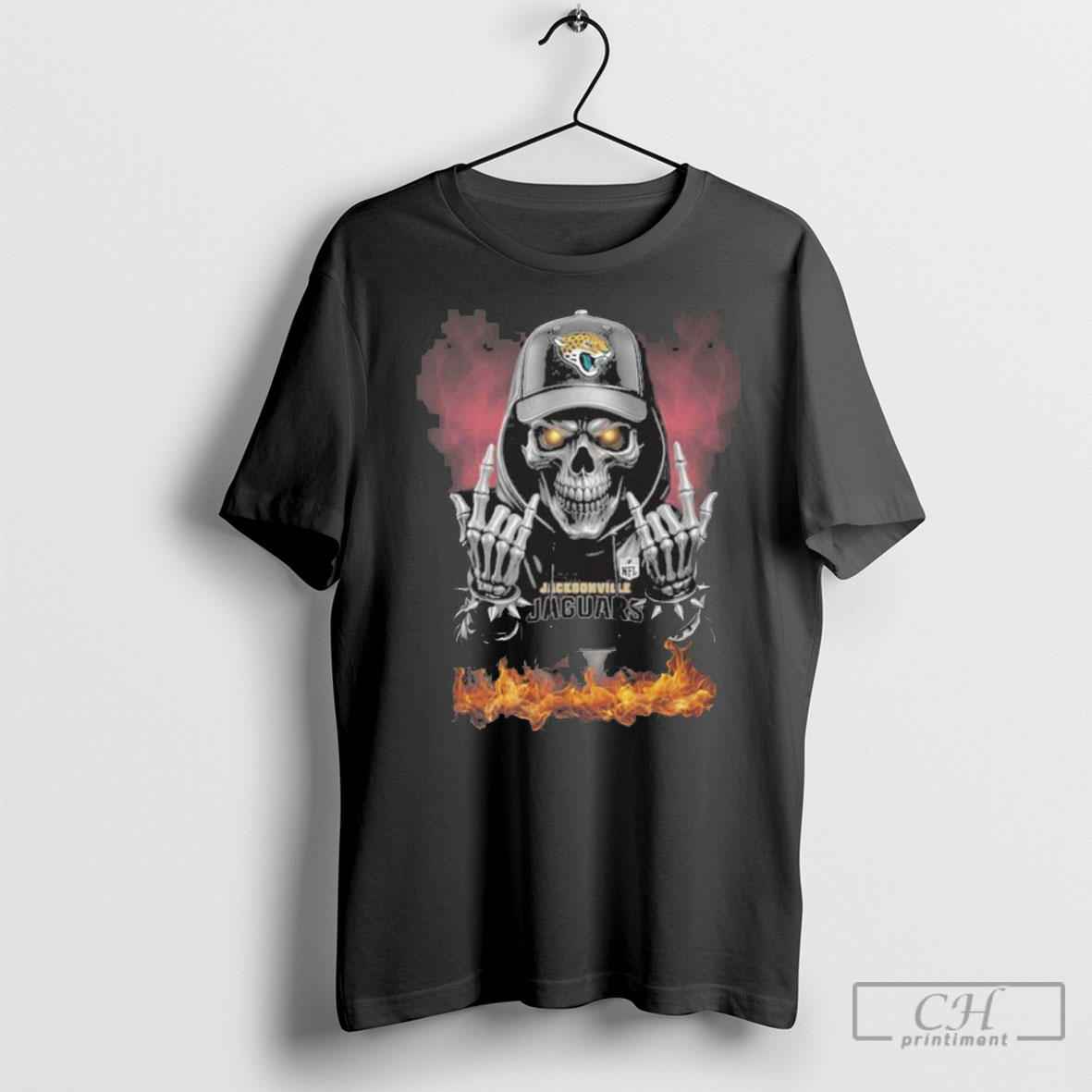 Jacksonville Jaguars Skull Hand Fire Shirt