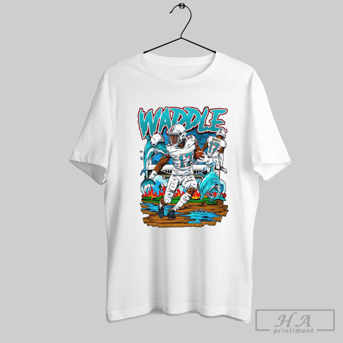 Jaylen Waddle Miami Dolphins Graphic Shirt Hoodie Sweater Longsleeve And V Neck T Shirt