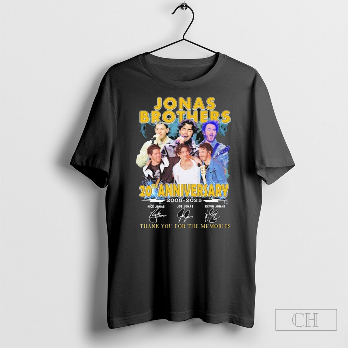 Jonas Brothers 2005 2025 20th Anniversary Thank You For The Memories Signatures T Shirt