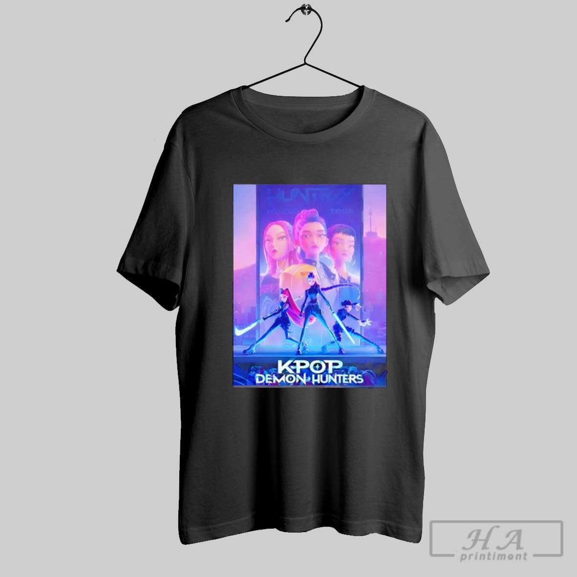 Kpop Demon Hunters Poster Mineral Wash Shirt