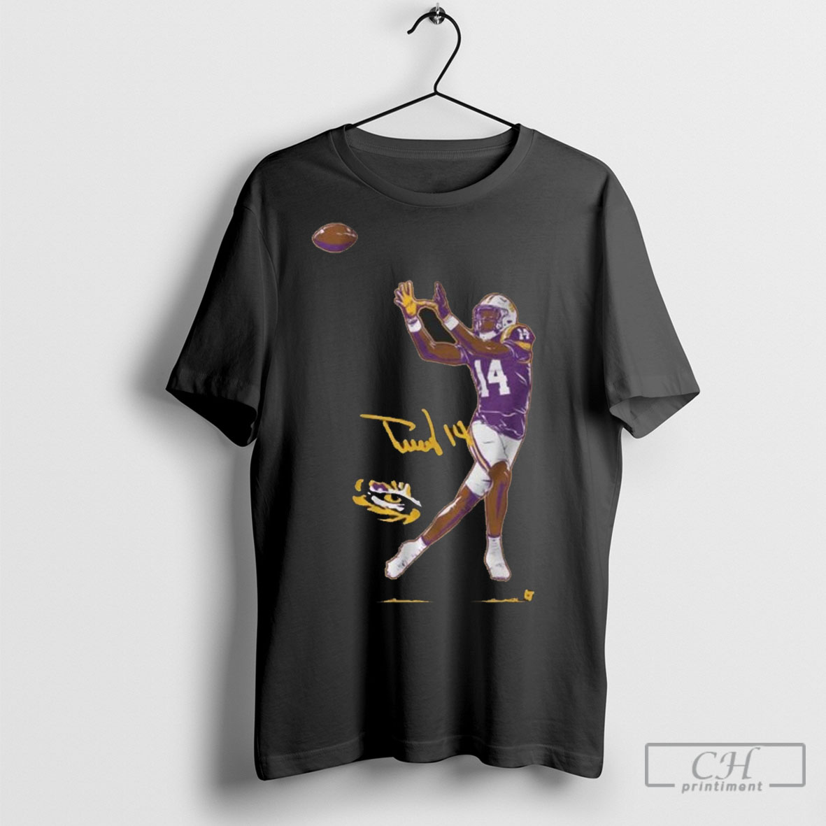 Lsu Football Treydez Green Superstar Pose T Shirts