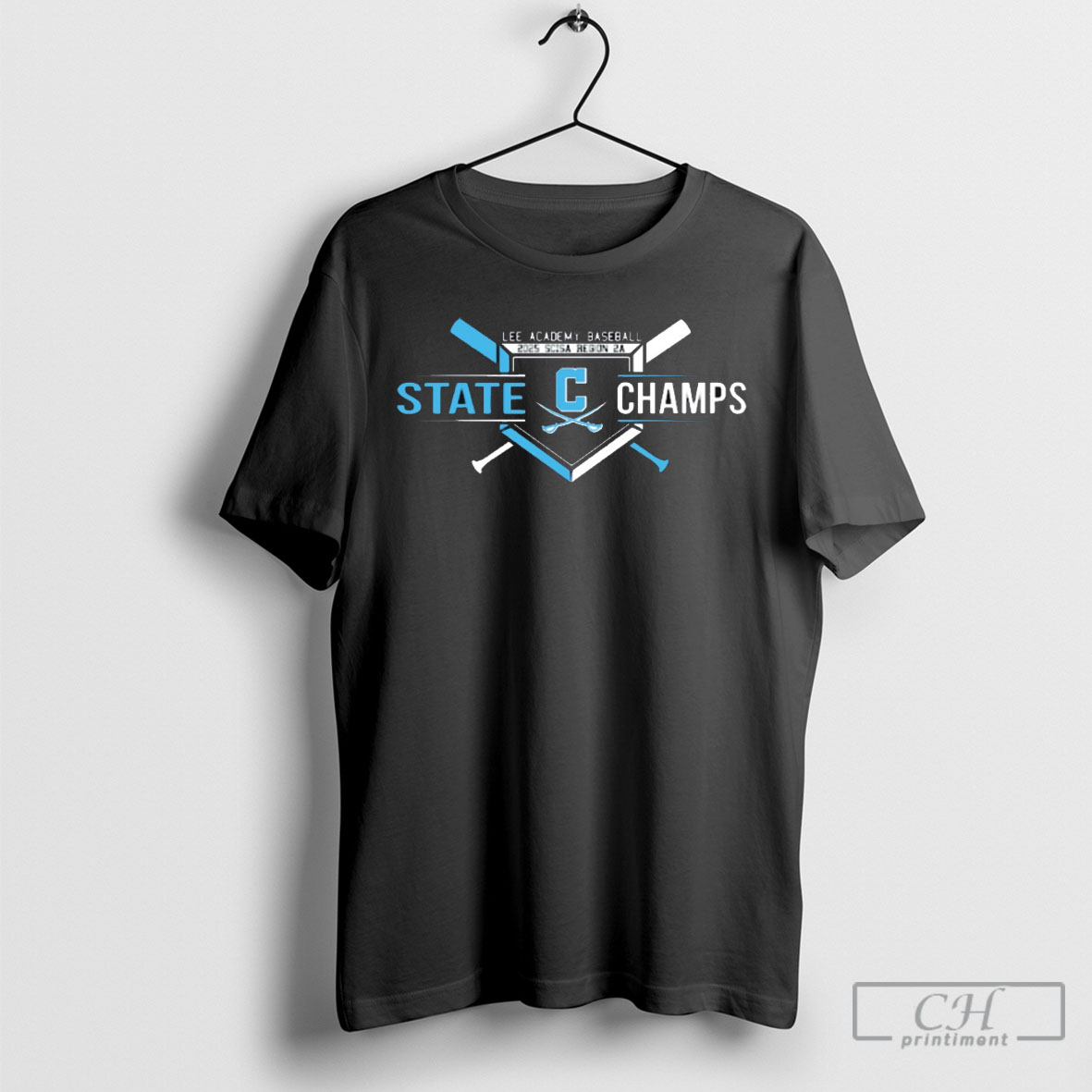 Lee Academy Baseball 2025 Scisa Region 2a State Champs Logo Tee Shirt Sweatshirt