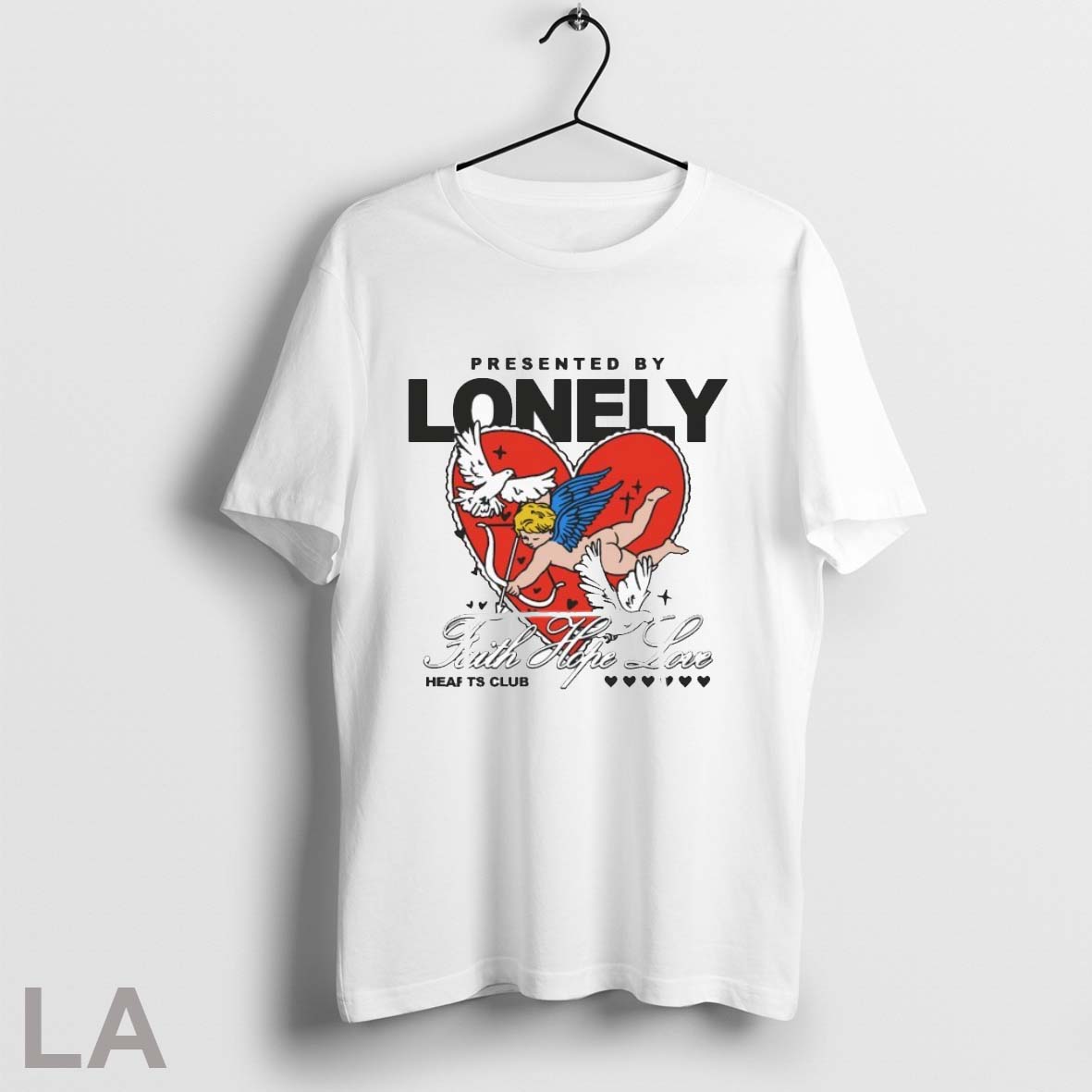 Lonely Hearts Club Faith Hope Love Heart T Shirts