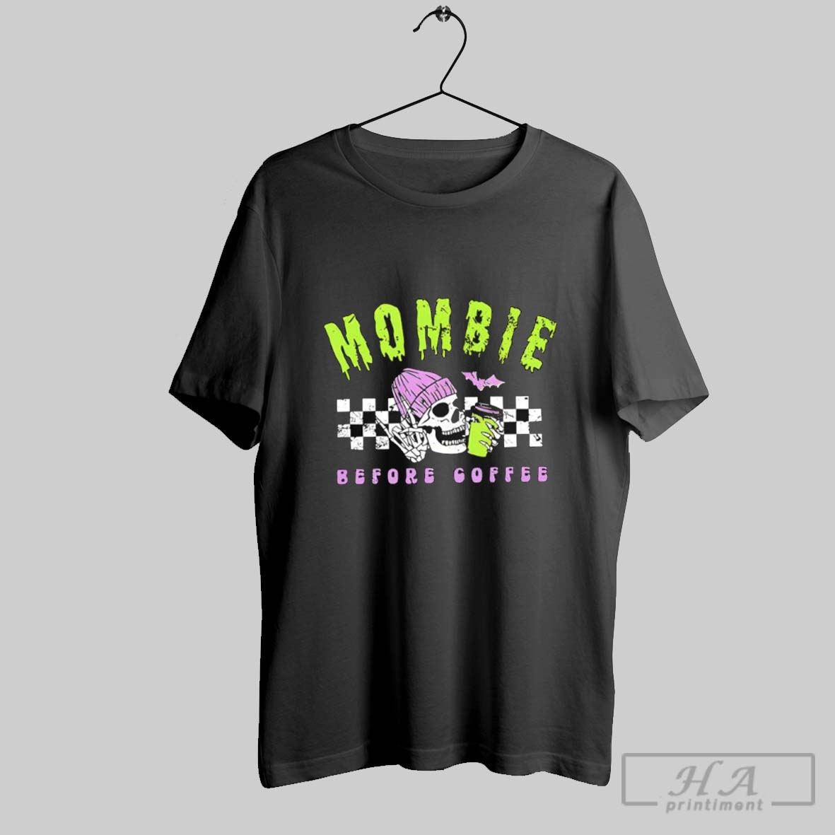 Mombie Before Coffee Spooky Mama Halloween Shirt