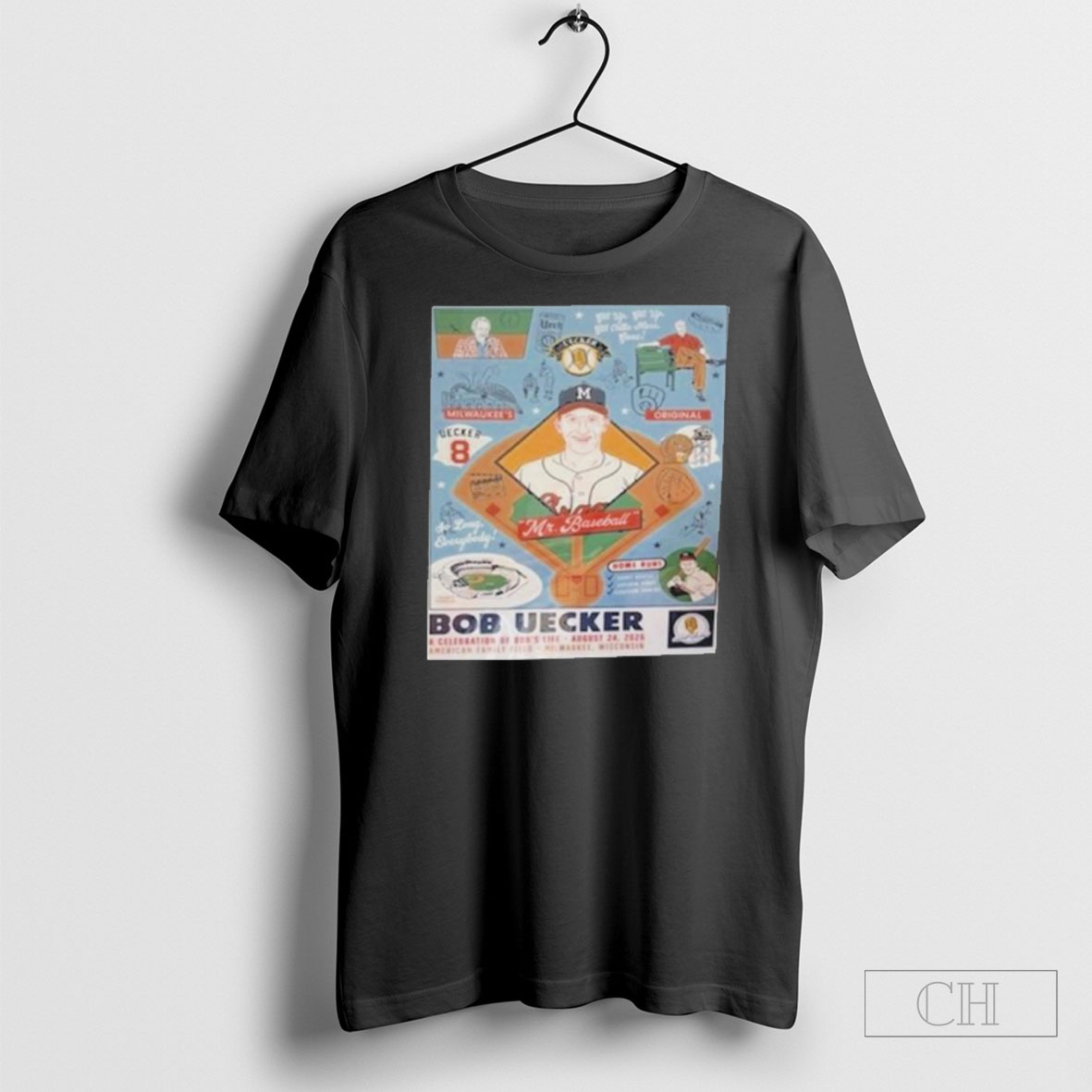Mr Baseball Milwaukee Brewers Bob Uecker Celebration 2025 Shirt