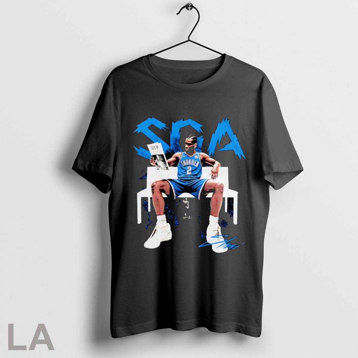 Nba Shai Gilgeous Alexander Okc Sit And Read The Newspaper Mvp Shirt