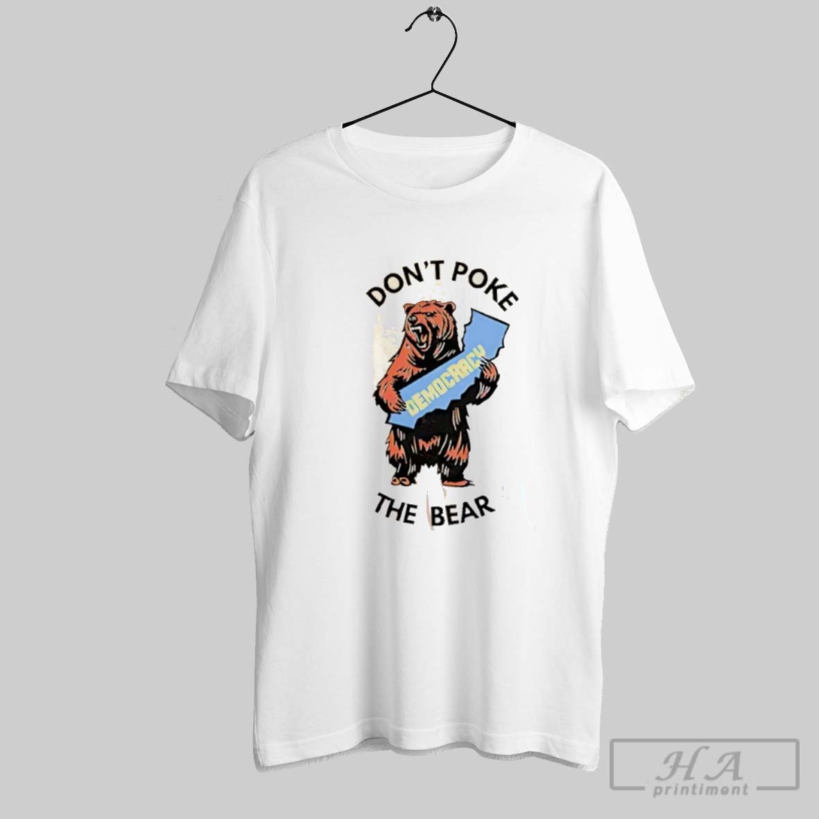 Newsom Dont Poke The Bear Democracy Map Shirt