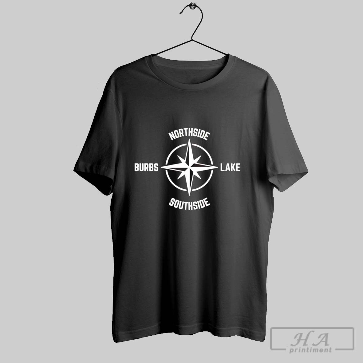 Northside Southside Burbs Lake Chicago Directions Shirt