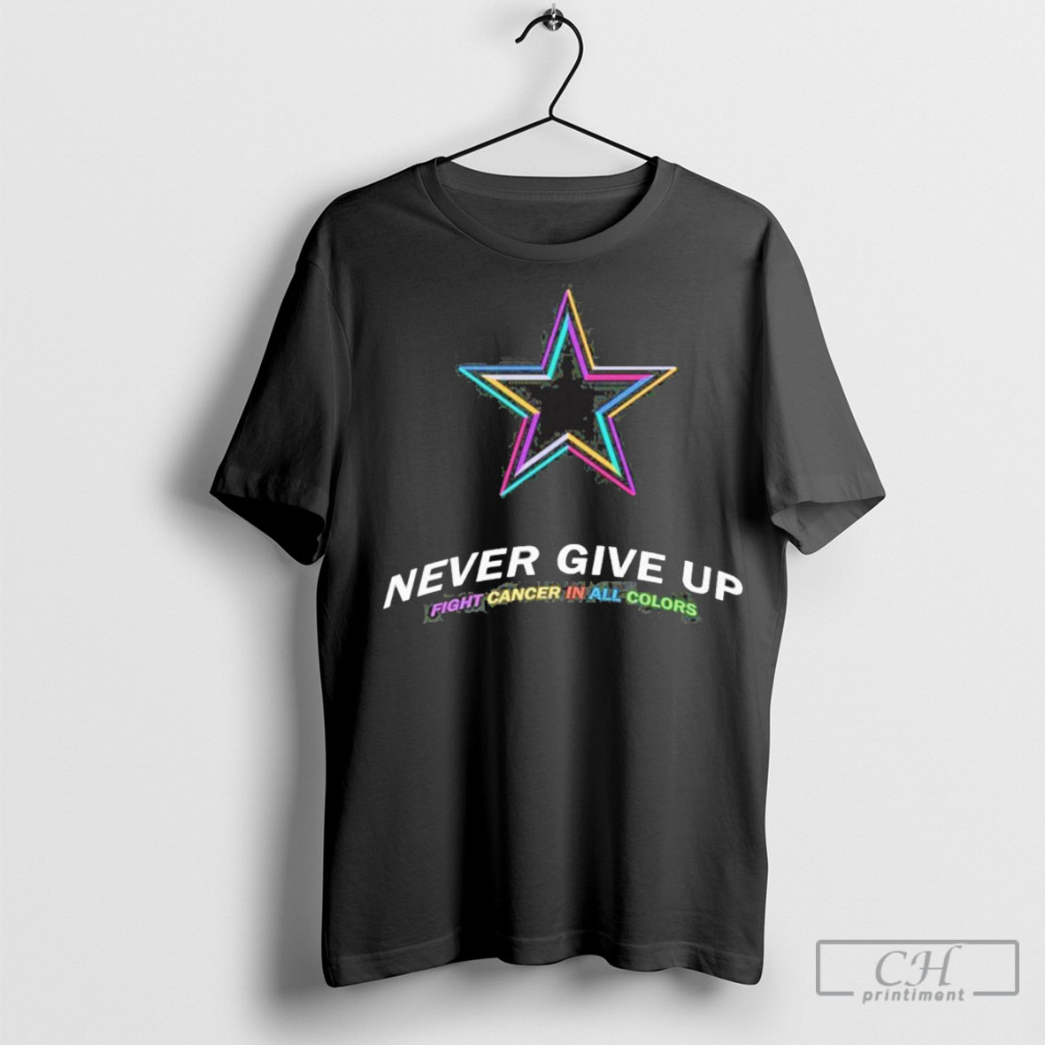 Official 2025 Dallas Cowboys Never Give Up Fight Cancer In All Colors T Shirts
