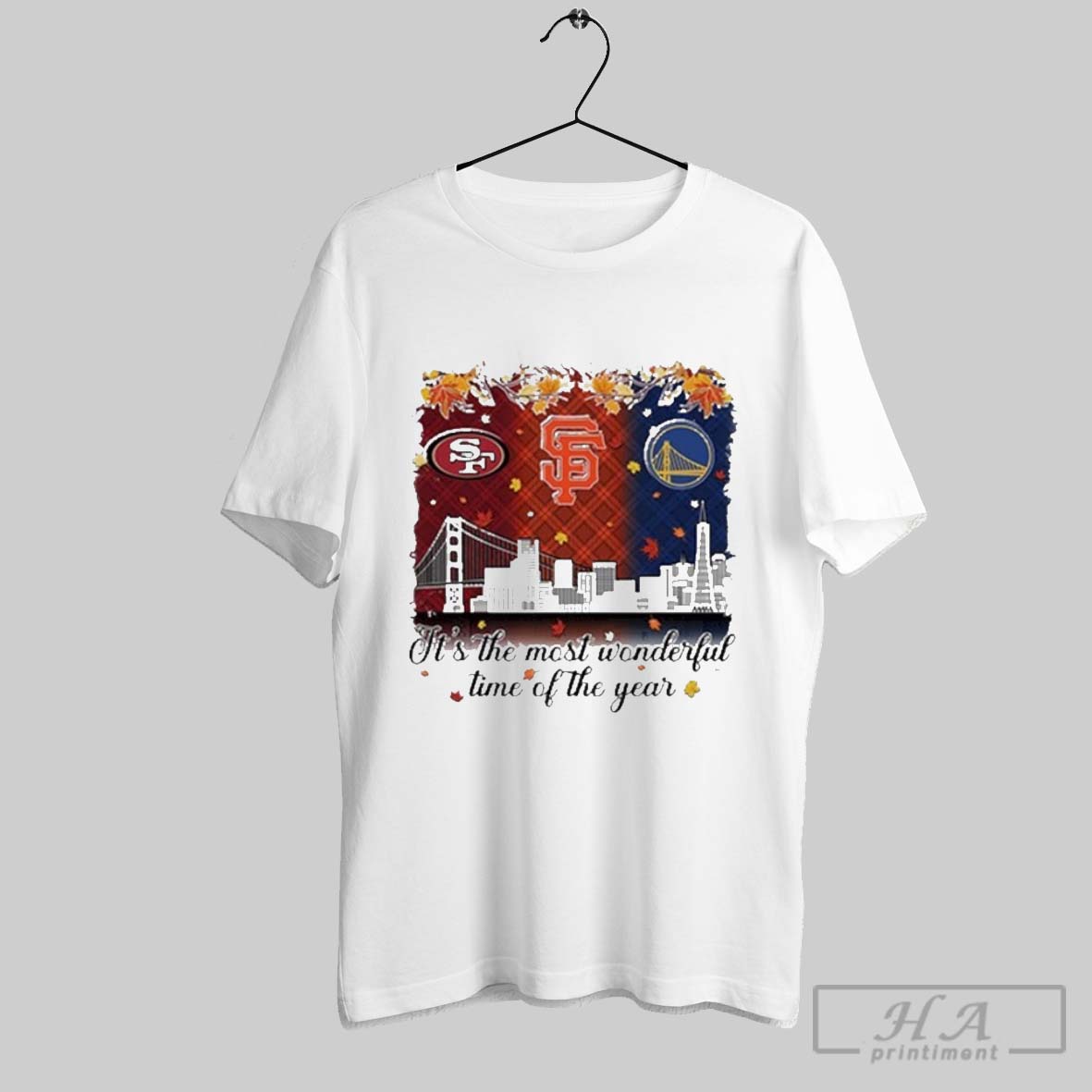 Official 49ers Giants Warriors Its The Most Wonderful Time Of The Year Shirt Tee Shirt
