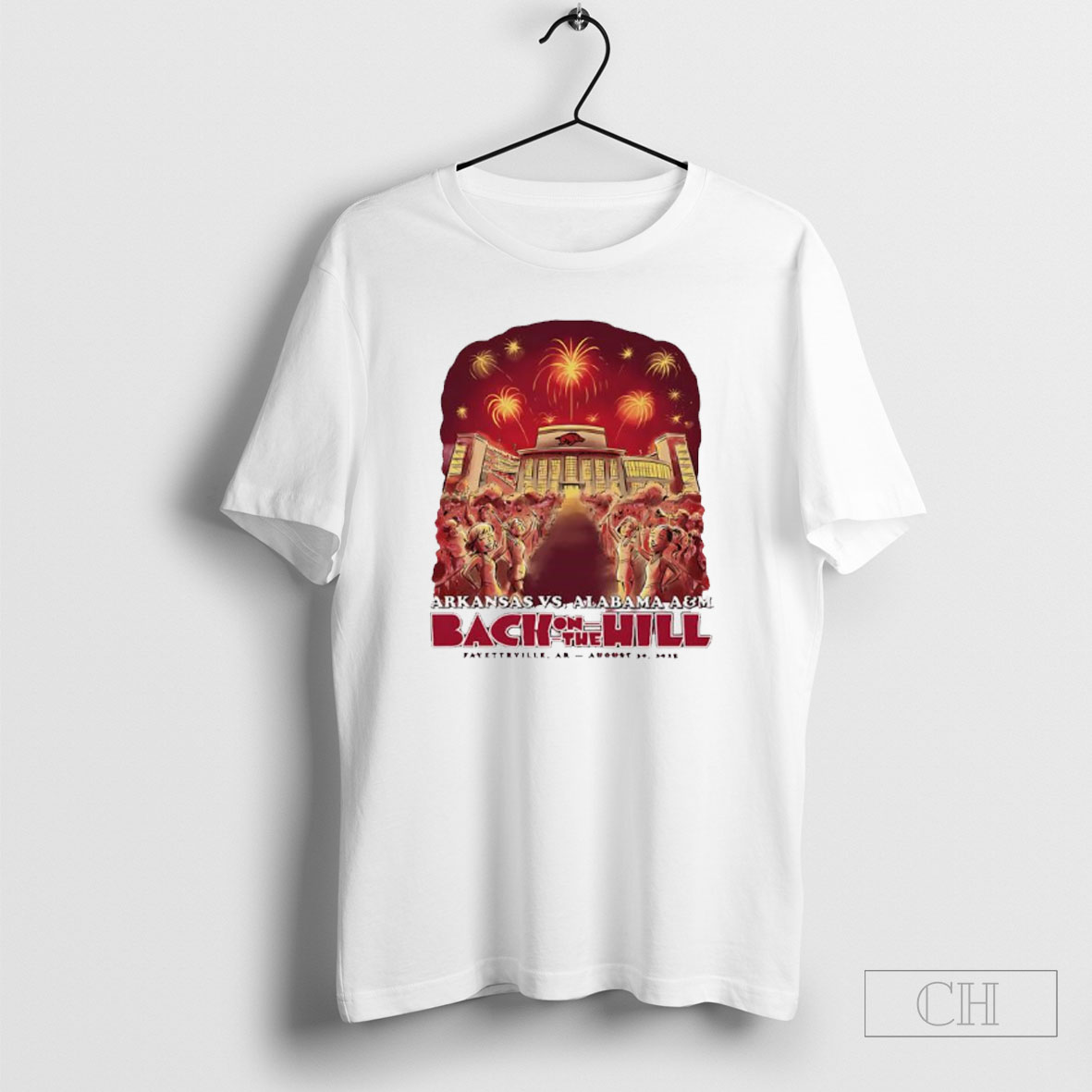 Official Arkansas Razorbacks Vs Alabama Crimson Tide Game Day 2025 Back On The Hill Sweater Tee Shirt