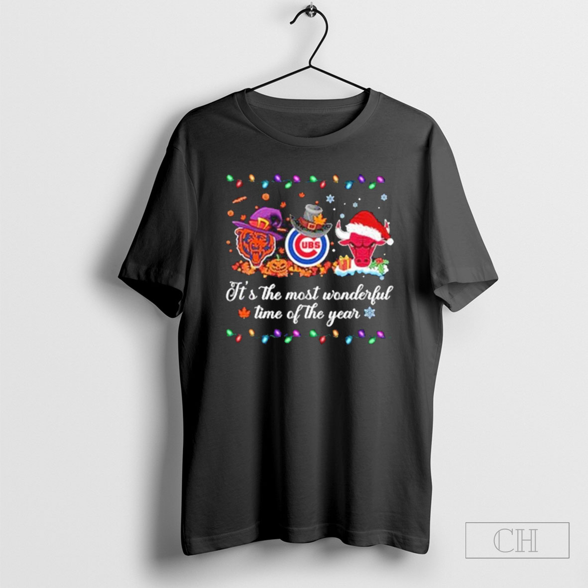 Official Bears Bulls Cubs Logo Its The Most Wonderful Time Of The Year Sweater Tee Shirt