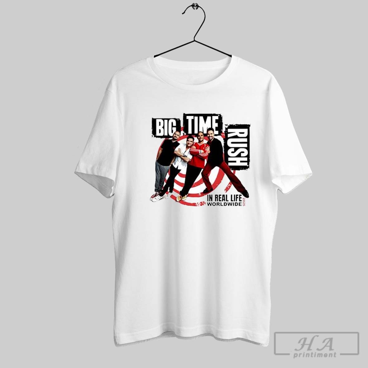 Official Big Time Rush In Real Life Worldwide 2025 Tour Tee Shirt