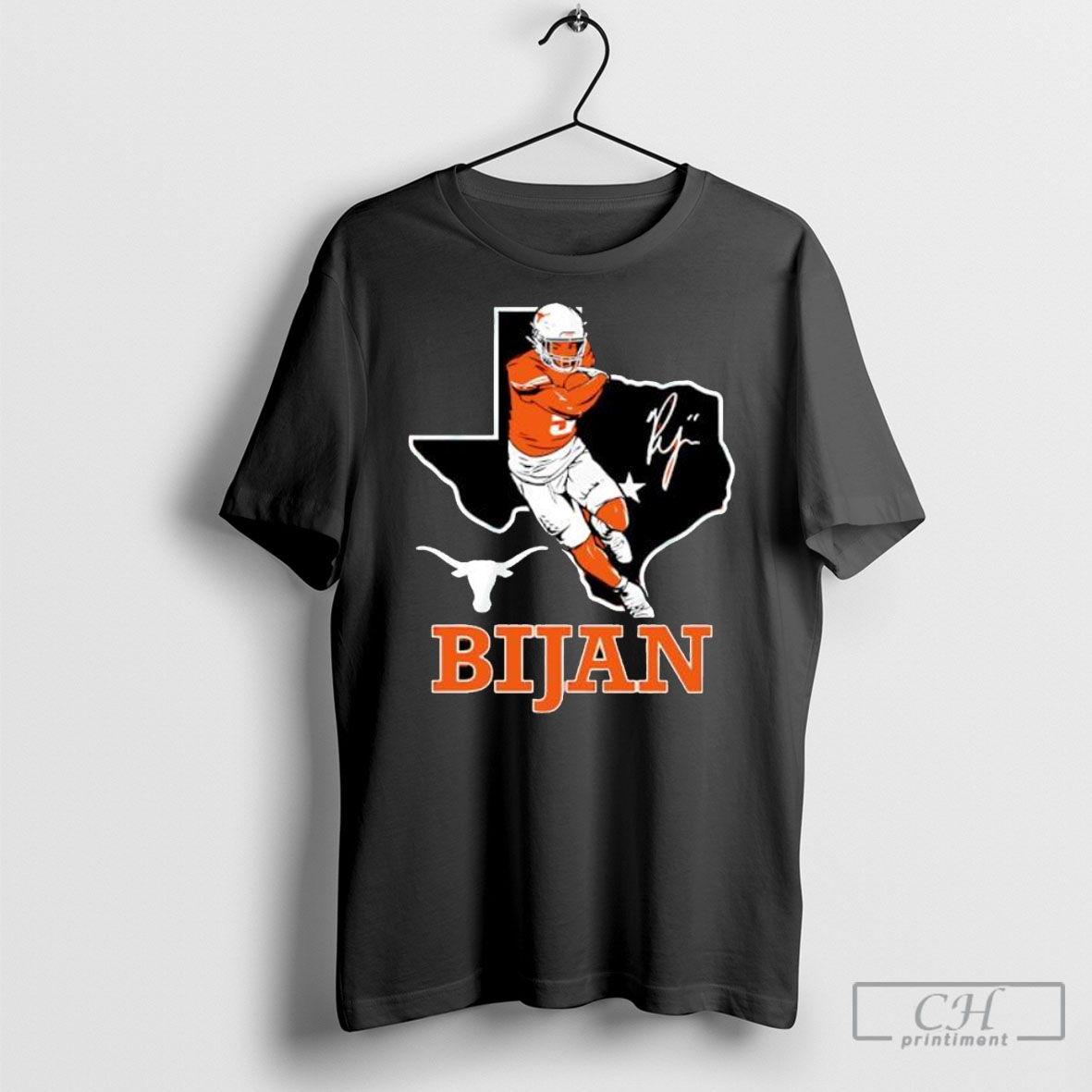 Official Bijan Robinson State Outline Texas Football Maps Sweater Shirt