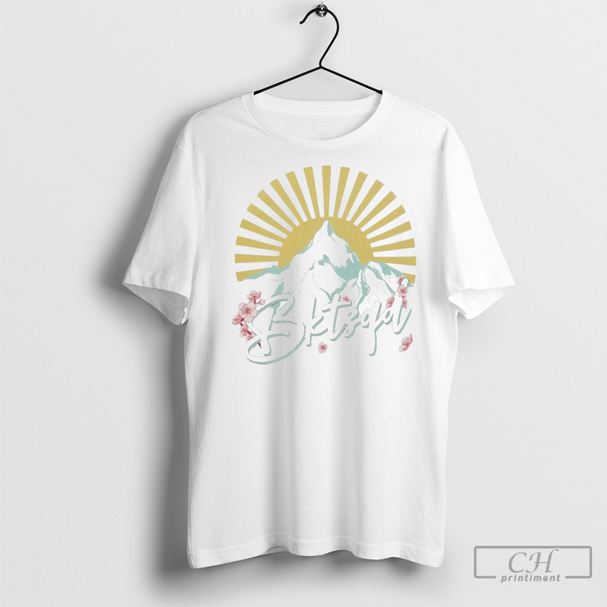 Official Bucketsquad Cherry Blossom Spring Sky Mountain Shirts
