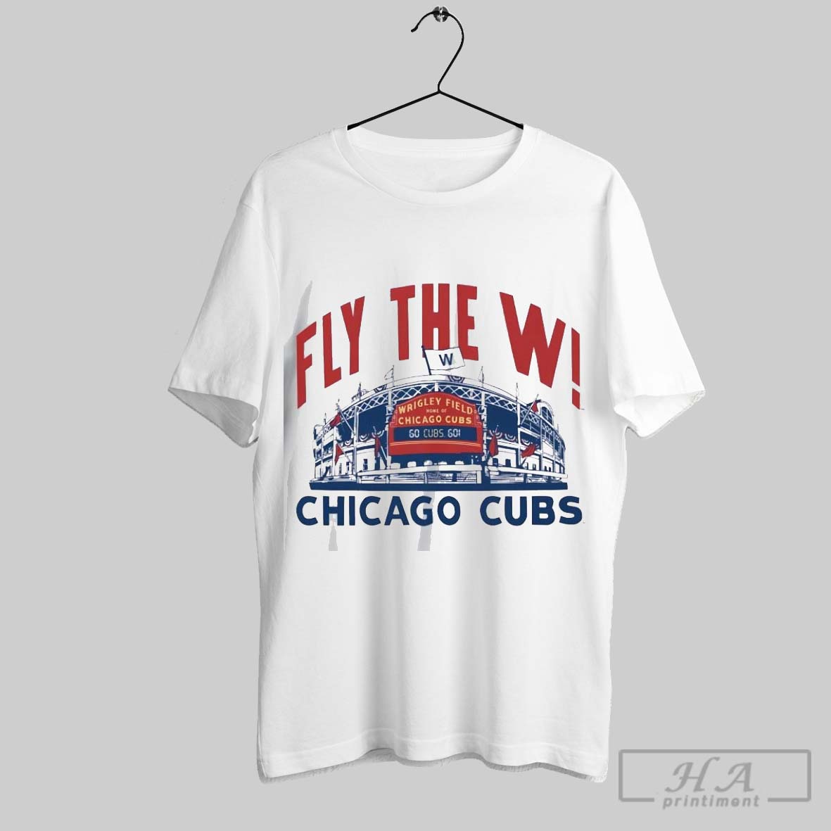 Official Chicago Cubs Fly The W Stadium Tee Shirt