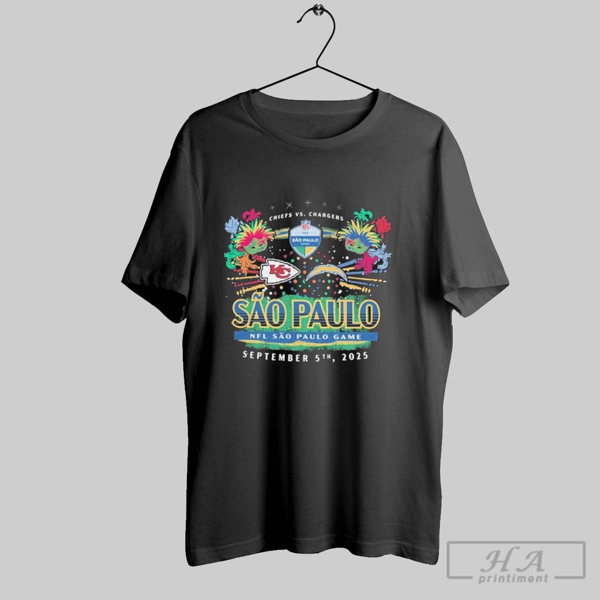 Official Chiefs Vs Chargers 2025 Sao Paulo Nfl International Games T Shirt