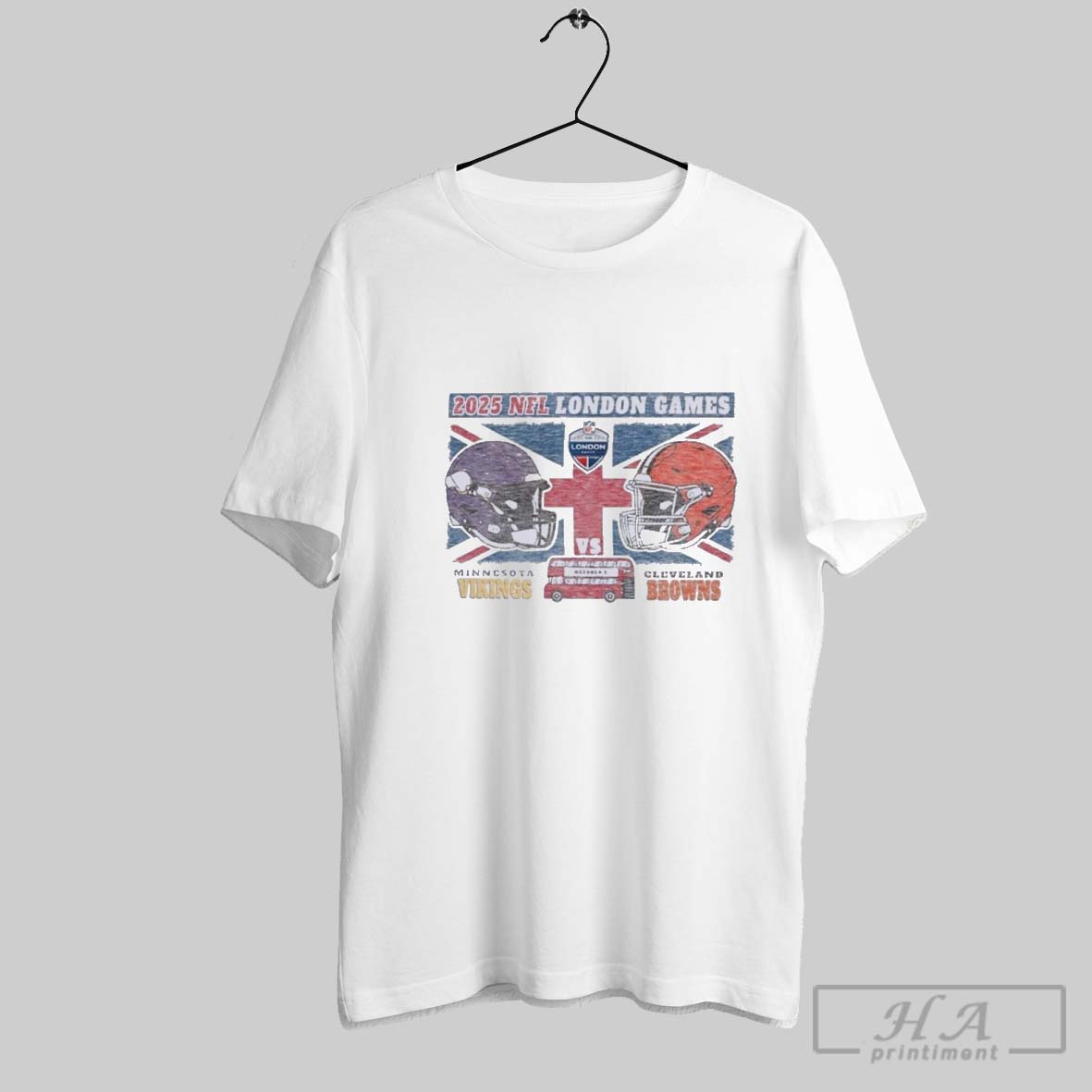 Official Cleveland Browns Vs Minnesota Vikings 2025 London Nfl International Games T Shirt