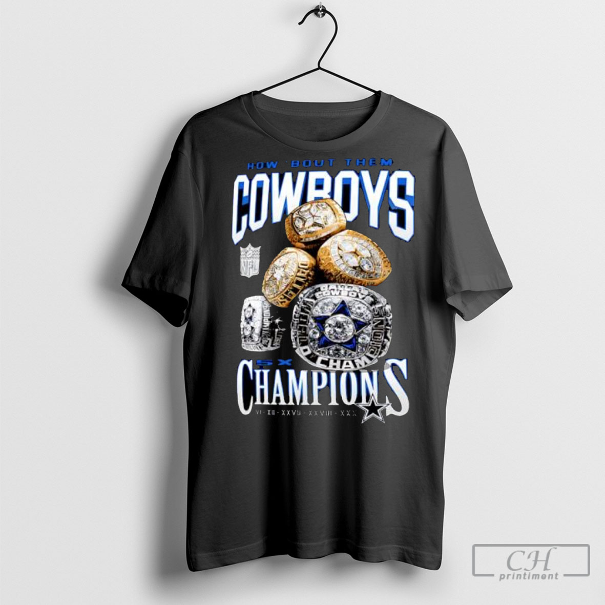 Official Dallas Cowboys Merchandise 5x Rings Sweater Shirt