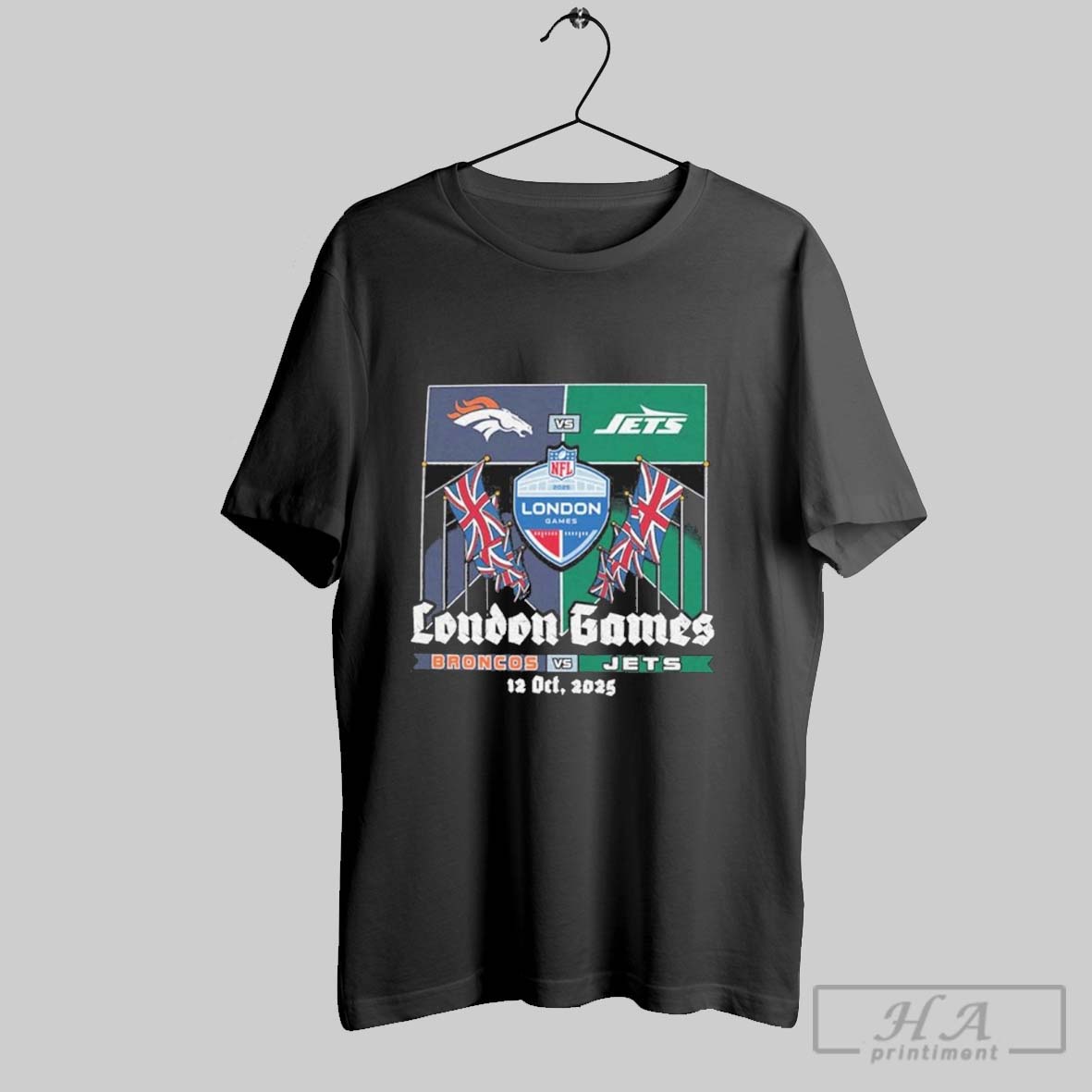 Official Denver Broncos Vs New York Jets 2025 London Nfl International Games T Shirt