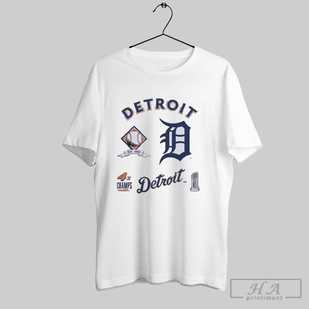 Official Detroit Tigers Defined 4x Champions T Shirt