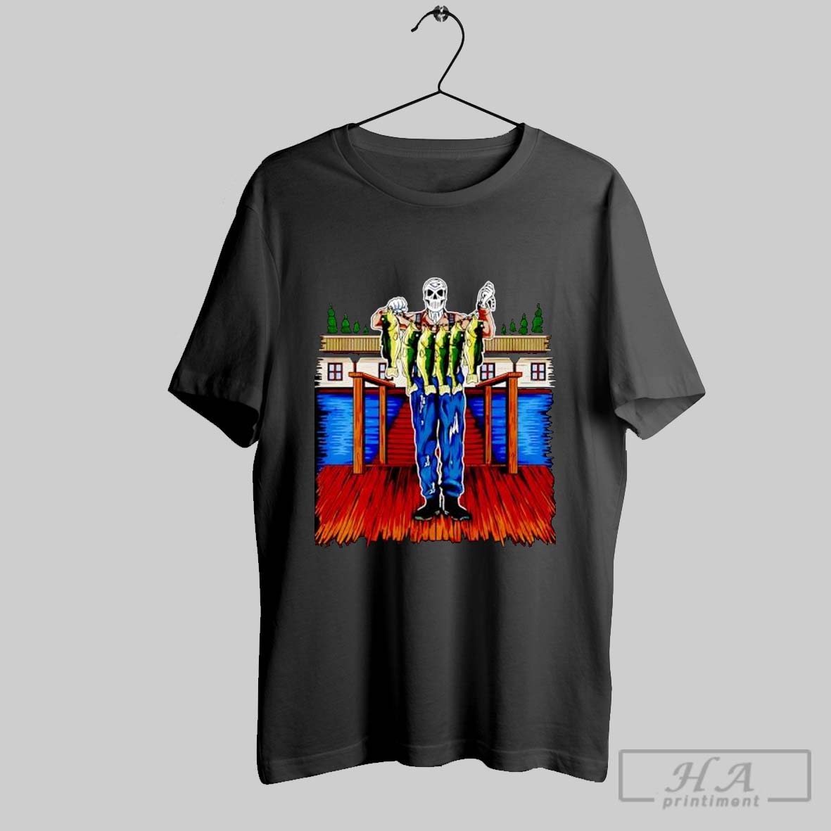 Official Fish For Dinner Skeleton Tee Shirt