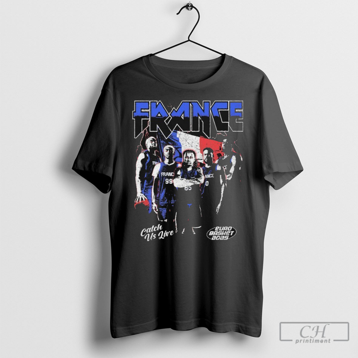 Official France Catch Us Live Euro Basket 2025 Shirts