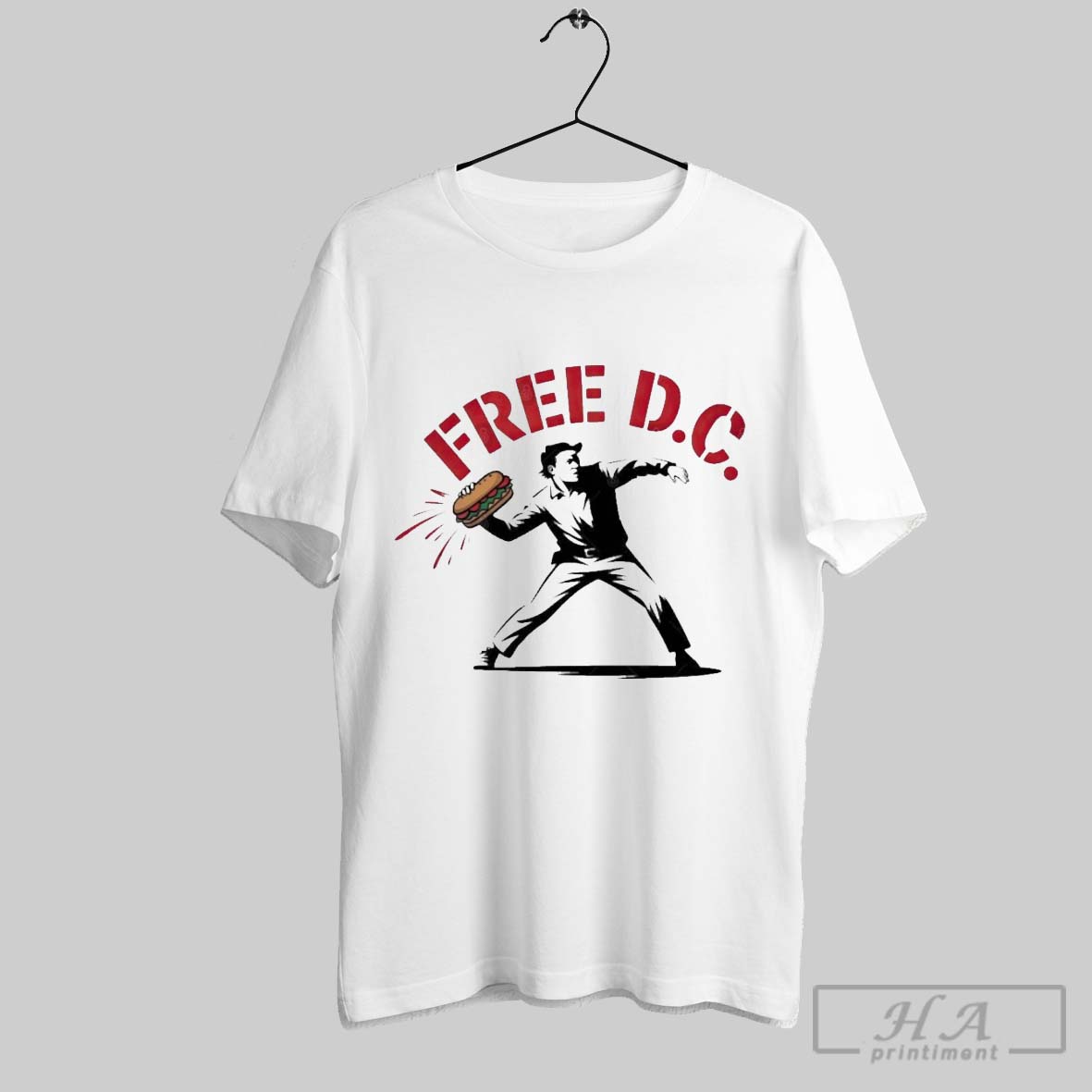 Official Free D C Funny Protest Sandwich Design Tee Shirt