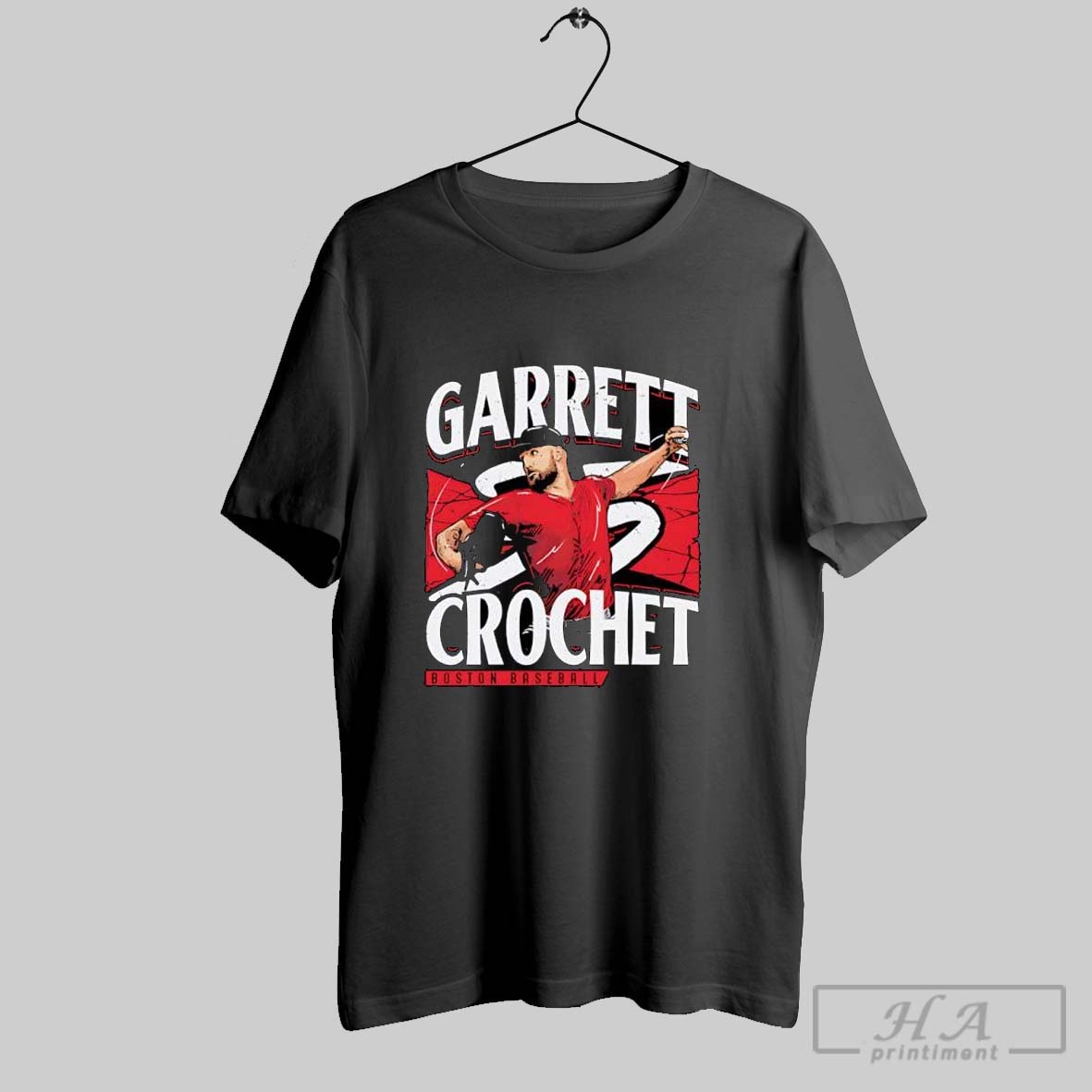 Official Garrett Crochet Boston Player Name Baseball Vintage Tee Shirt
