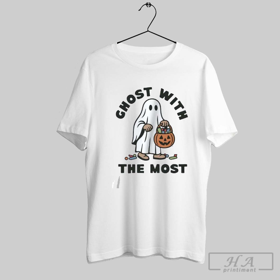 Official Ghost With The Most Trick Or Treat Halloween Tee Shirt